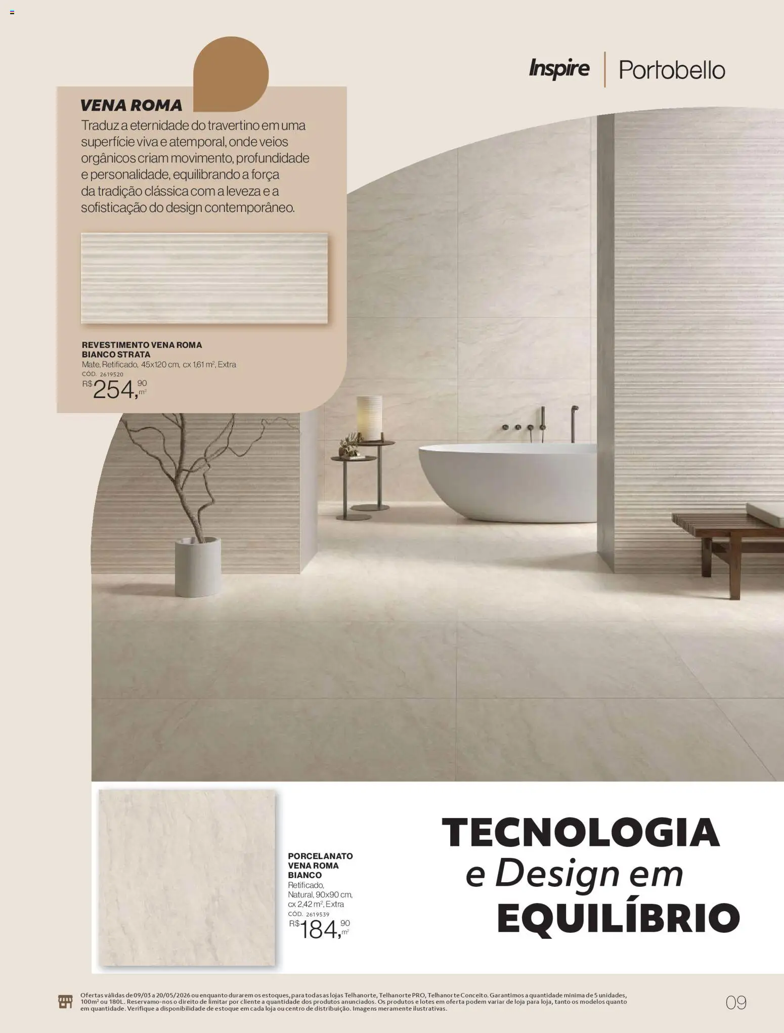 Telhanorte Folheto - válido de 09.03.2026 | Página: 9 | Produtos: Porcelanato