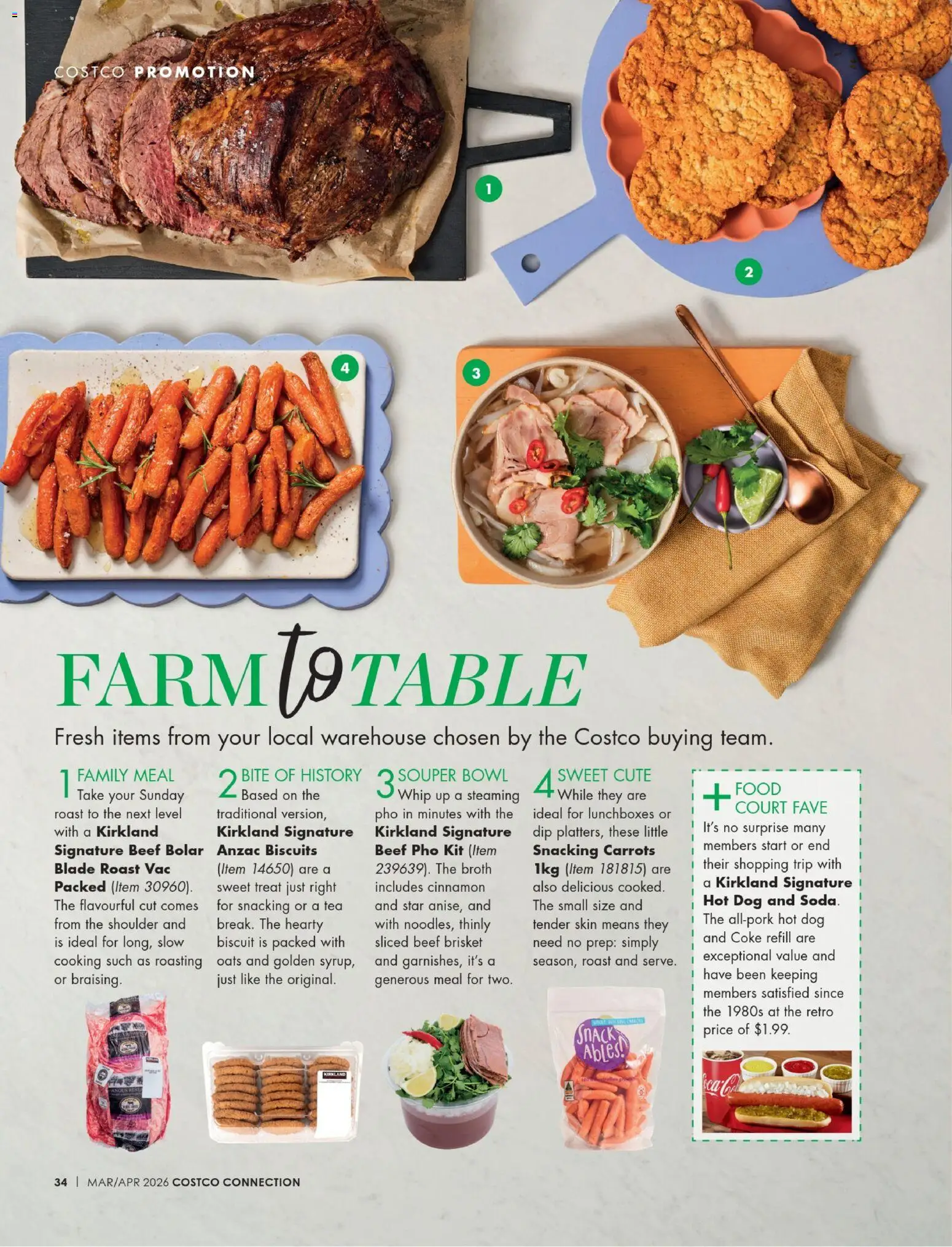 Costco catalogue - valid from 01.03.2026 | Page: 34 | Products: Tea, Beef, Oats, Biscuits