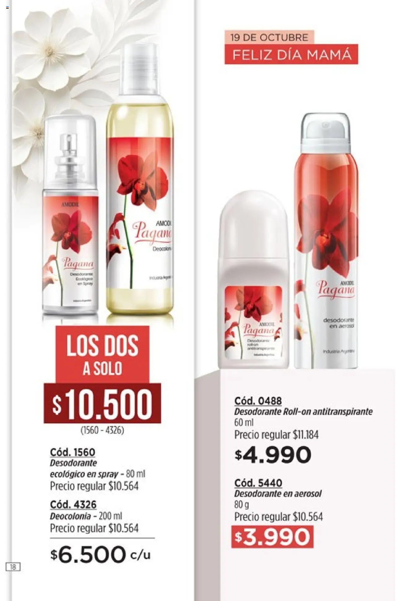 Catálogo Amodil Campaña 14 │ válido desde el 19.08.2025 | Página: 18 | Productos: Desodorante, Antitranspirante