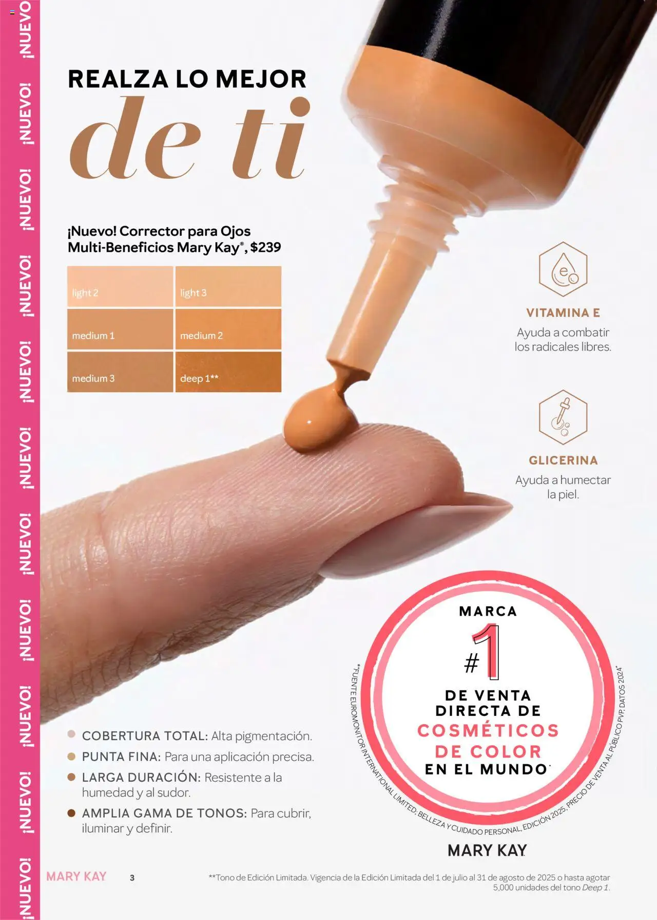 Nuevas ofertas de Mary Kay válidas en toda la República Mexicana desde el 01.07.2025. ¡Encuentra las mejores ofertas en Mary Kay catálogo! | Página: 3 | Productos: Fuente, Corrector