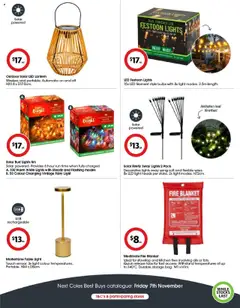 Preview of Coles BestBuys - AlfrescCo Dining - valid from 24.10.2025 | Page: 8 | Products: Table, Light, Usb, Blanket