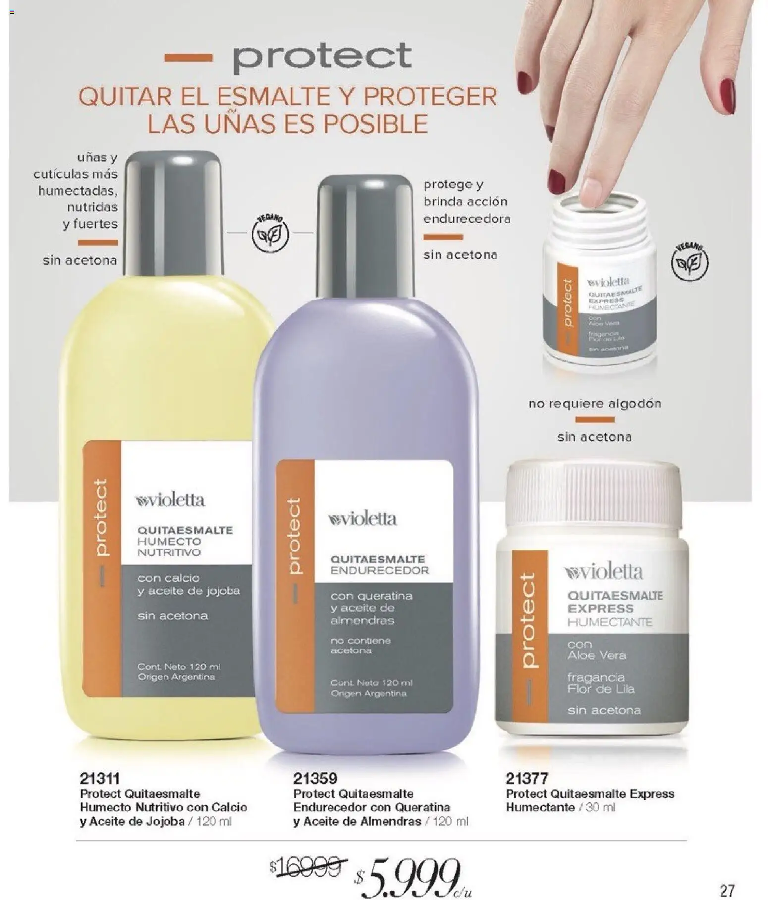 Violetta catálogo │ válido desde el 01.01.2026 | Página: 27 | Productos: Algodón, Almendras, Fragancia, Aceite