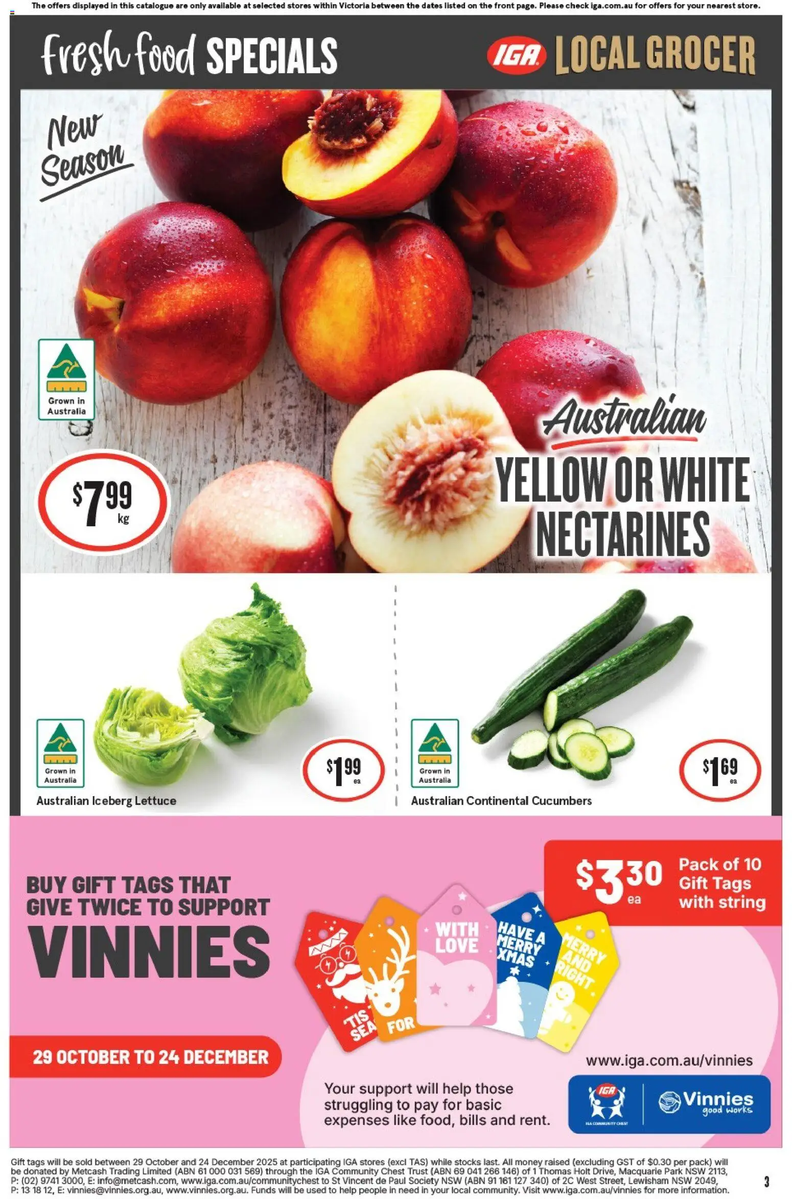 IGA catalogue - valid from 05.11.2025 | Page: 3 | Products: Lettuce, Cucumbers