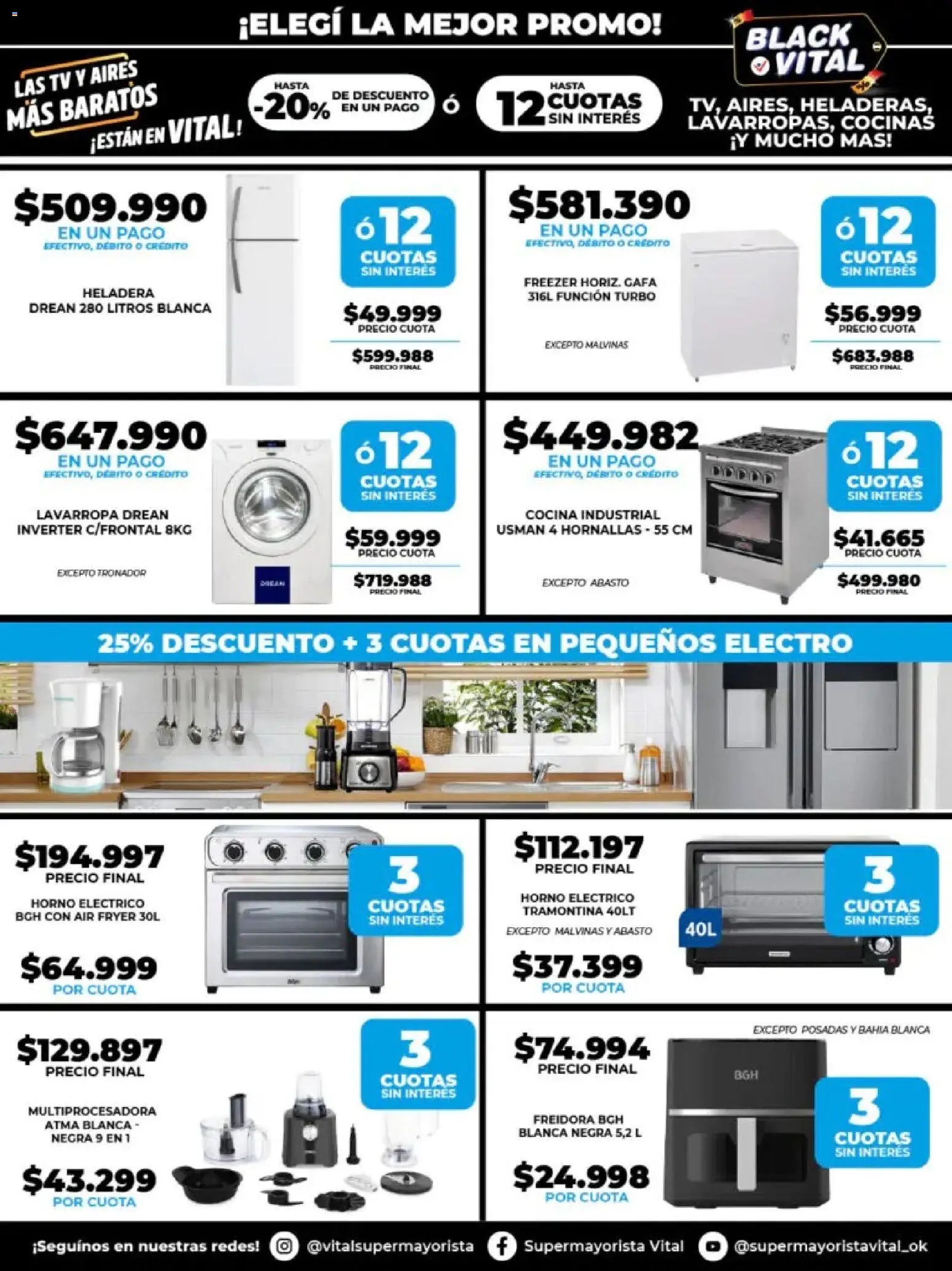 Vital - Especial de nonfood │ válido desde el 24.11.2025 | Página: 2 | Productos: Horno, Freidora, Heladera, Freezer