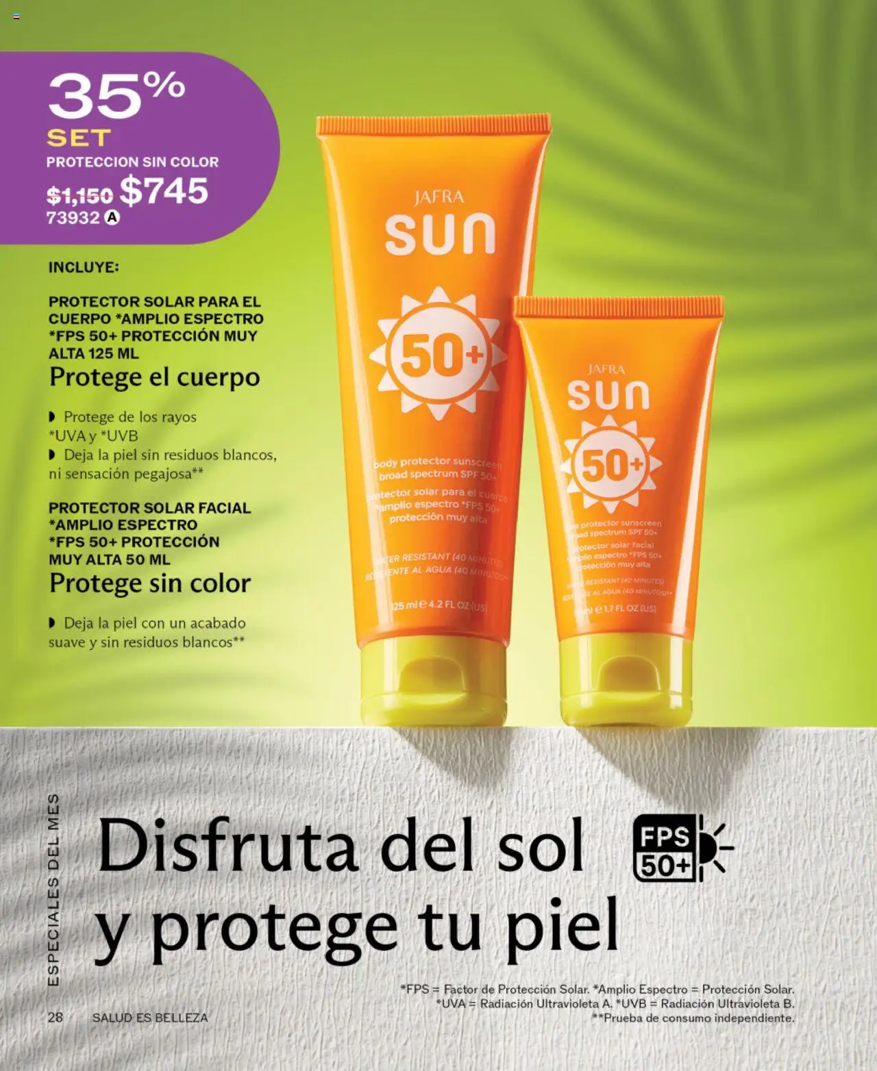 Nuevas ofertas de JAFRA válidas en toda la República Mexicana desde el 01.06.2025. ¡Encuentra las mejores ofertas en JAFRA catálogo! | Página: 28 | Productos: Agua, Body, Protector solar