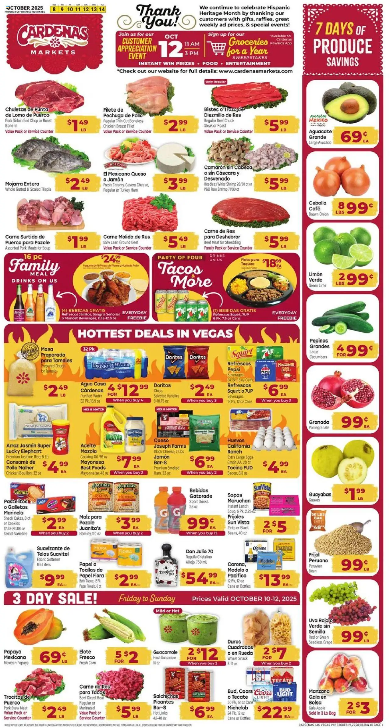 Cardenas Weekly Ad - NV - valid from 08.10.2025 | Page: 1 | Products: Bath, Cookies, Cucumbers, Lime