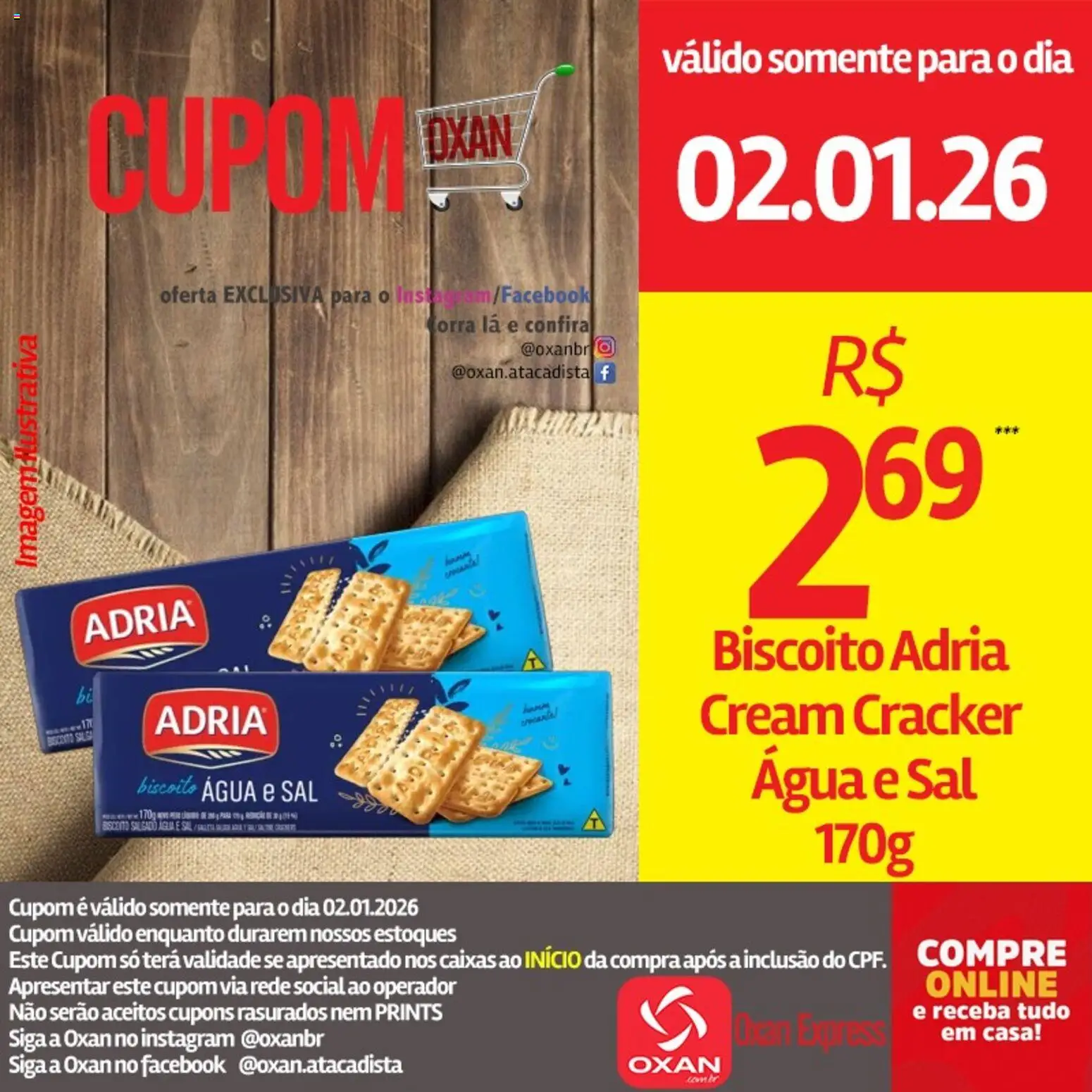 Oxan Atacadista Folheto - válido de 02.01.2026 | Página: 16 | Produtos: Biscoito, Sal, Cream cracker