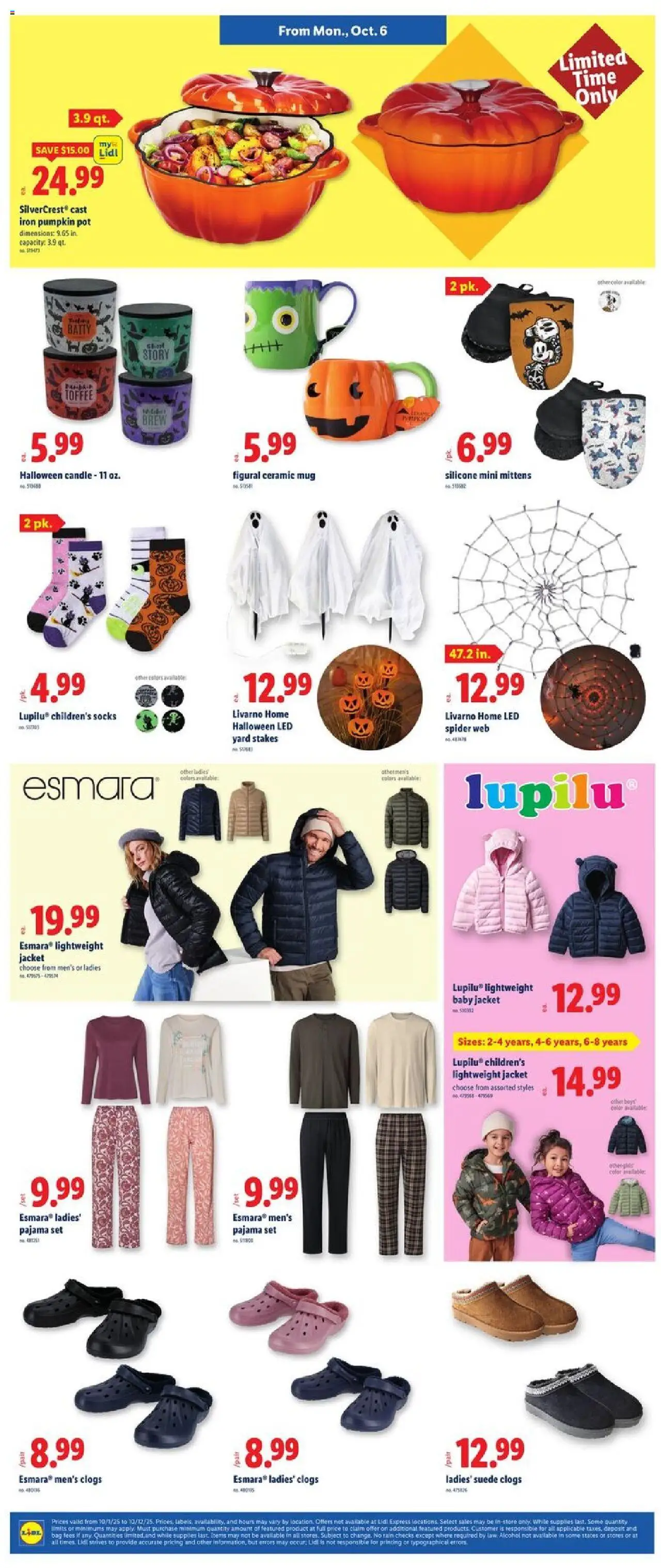Lidl Weekly Ad - valid from 01.10.2025 | Page: 10 | Products: Jacket, Socks, Pumpkin, Iron