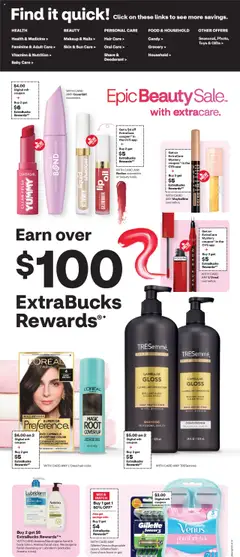CVS Pharmacy Weekly Ad  - valid from 31.08.2025 | Page: 3 | Products: Concealer, Shampoo, Deodorant, Tea