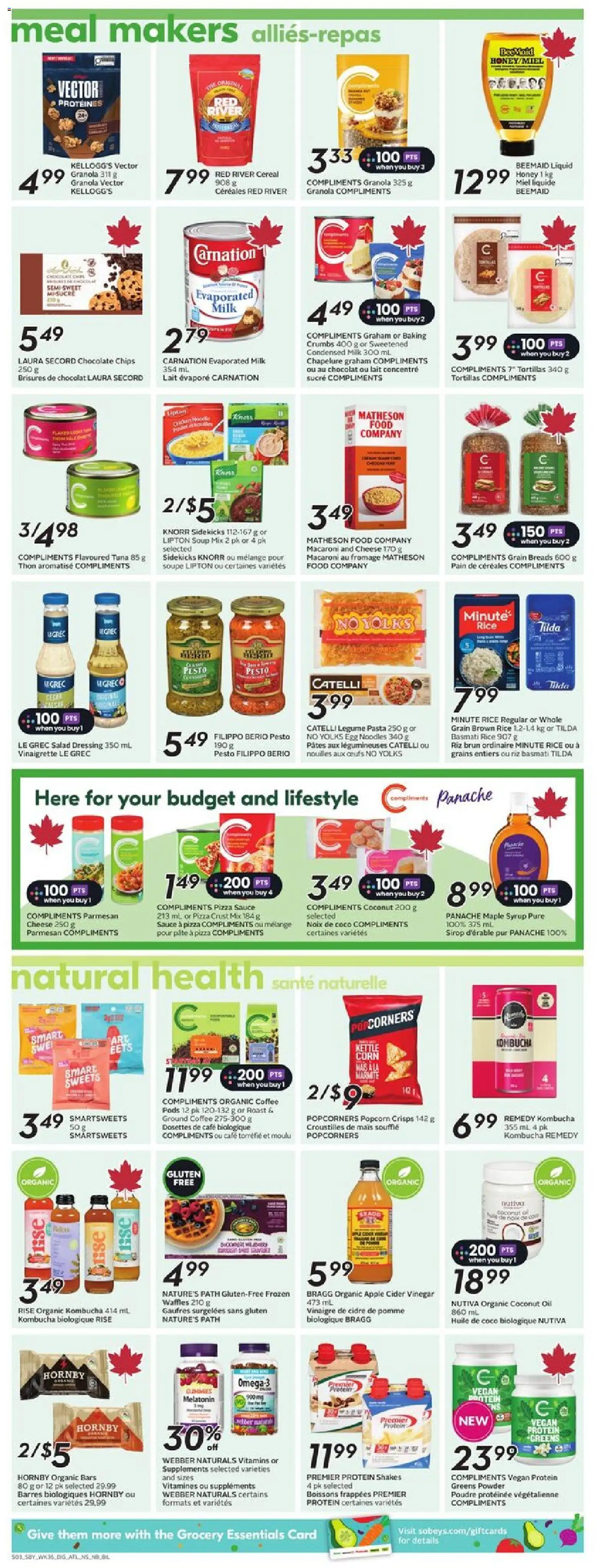 Sobeys flyer valid from 01.01.2026 | Page: 11 | Products: Rice, Noodles, Powder, Chocolate