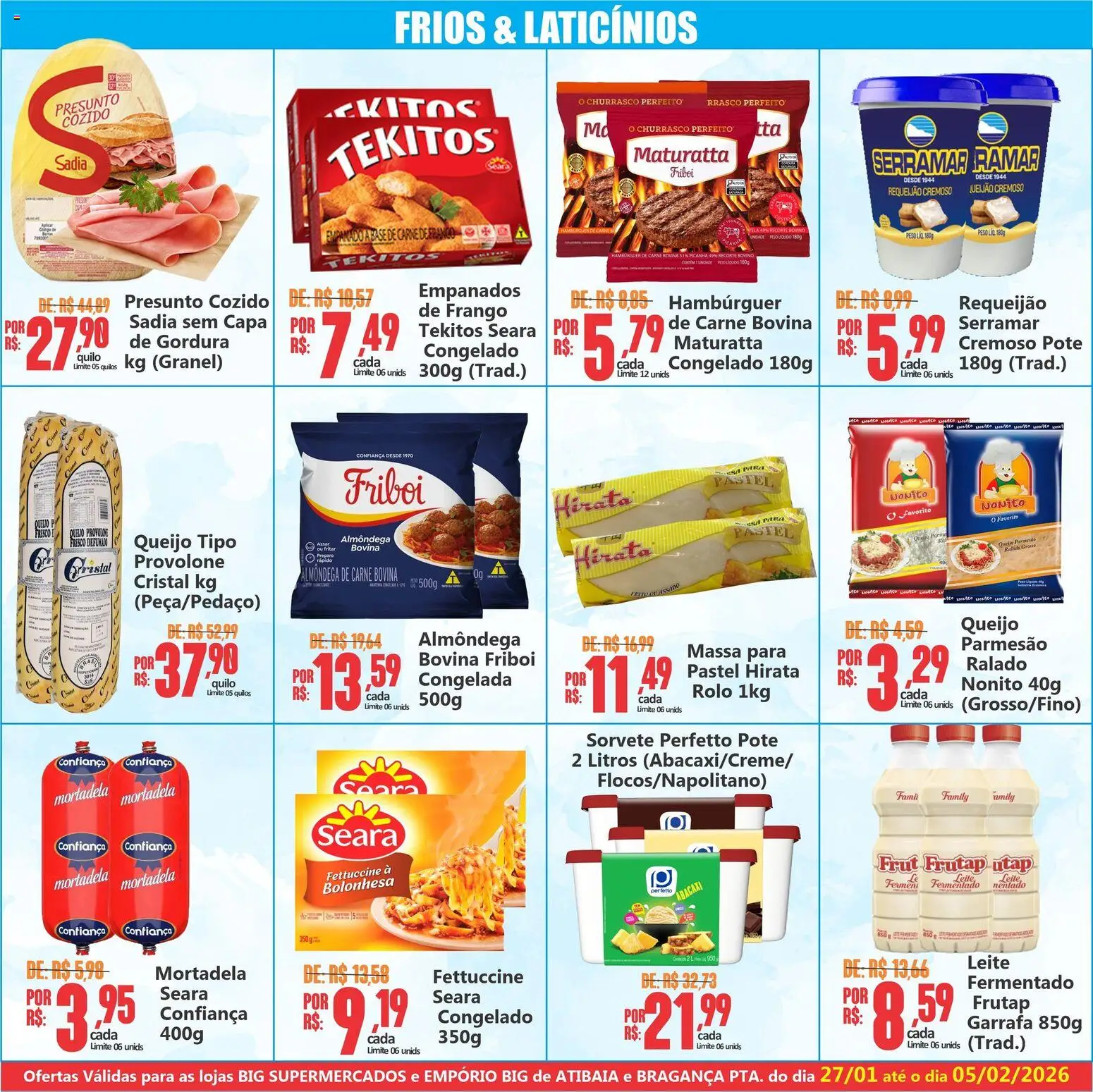Big Supermercados Folheto - válido de 27.01.2026 | Página: 5 | Produtos: Picanha, Leite, Base, Abacaxi