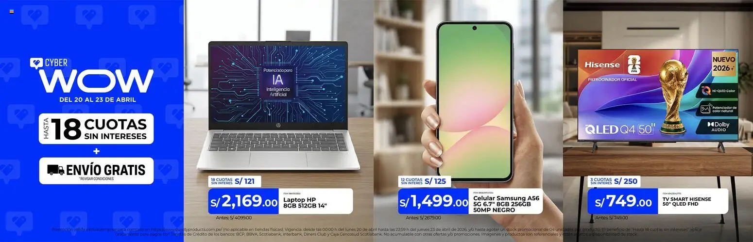 Catálogo Quality Products válido desde 20.04.2026 | Página: 6 | Productos: Caja, Audio, Celular