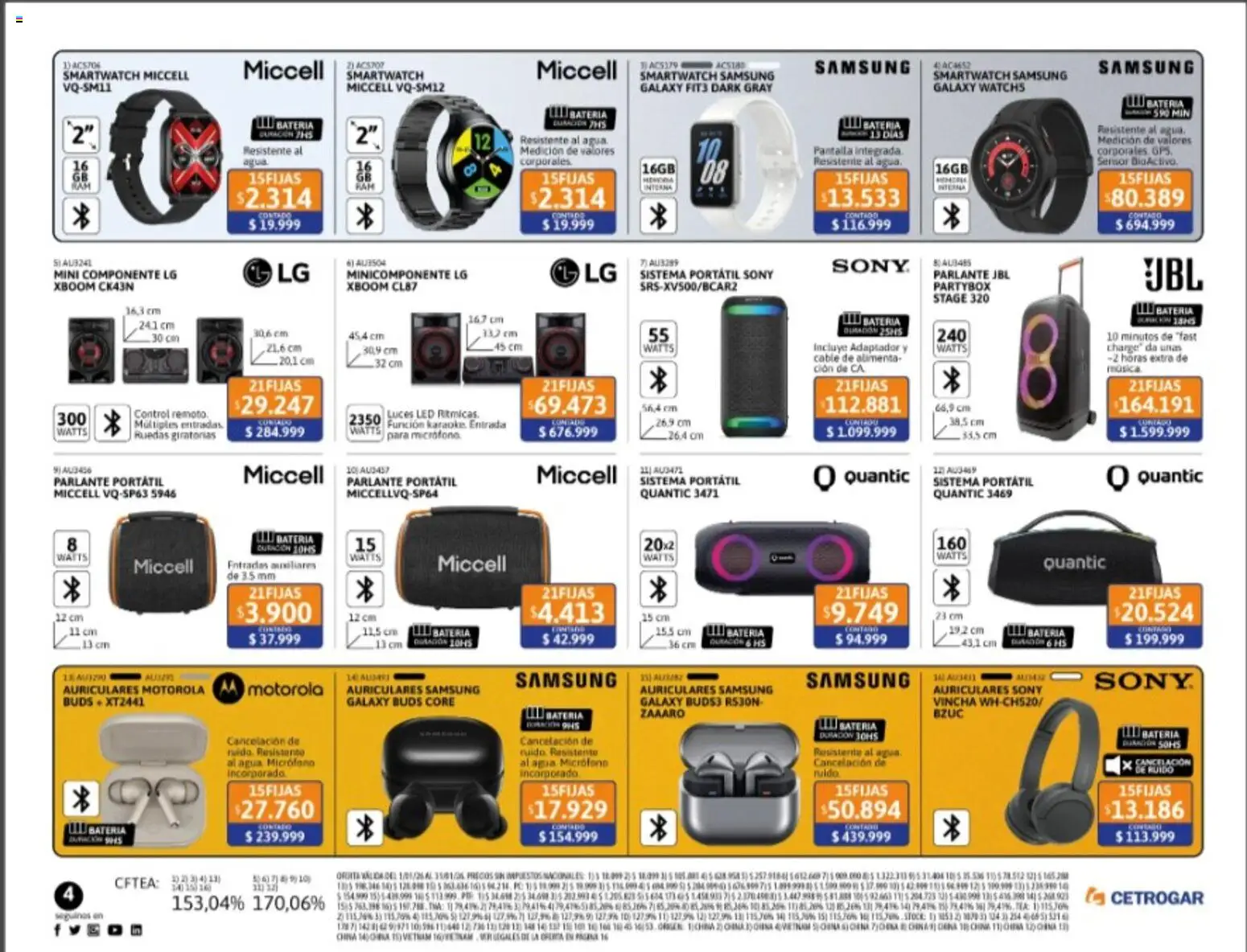 Cetrogar catálogo │ válido desde el 02.01.2026 | Página: 4 | Productos: Vincha, Auriculares, Adaptador, Batería