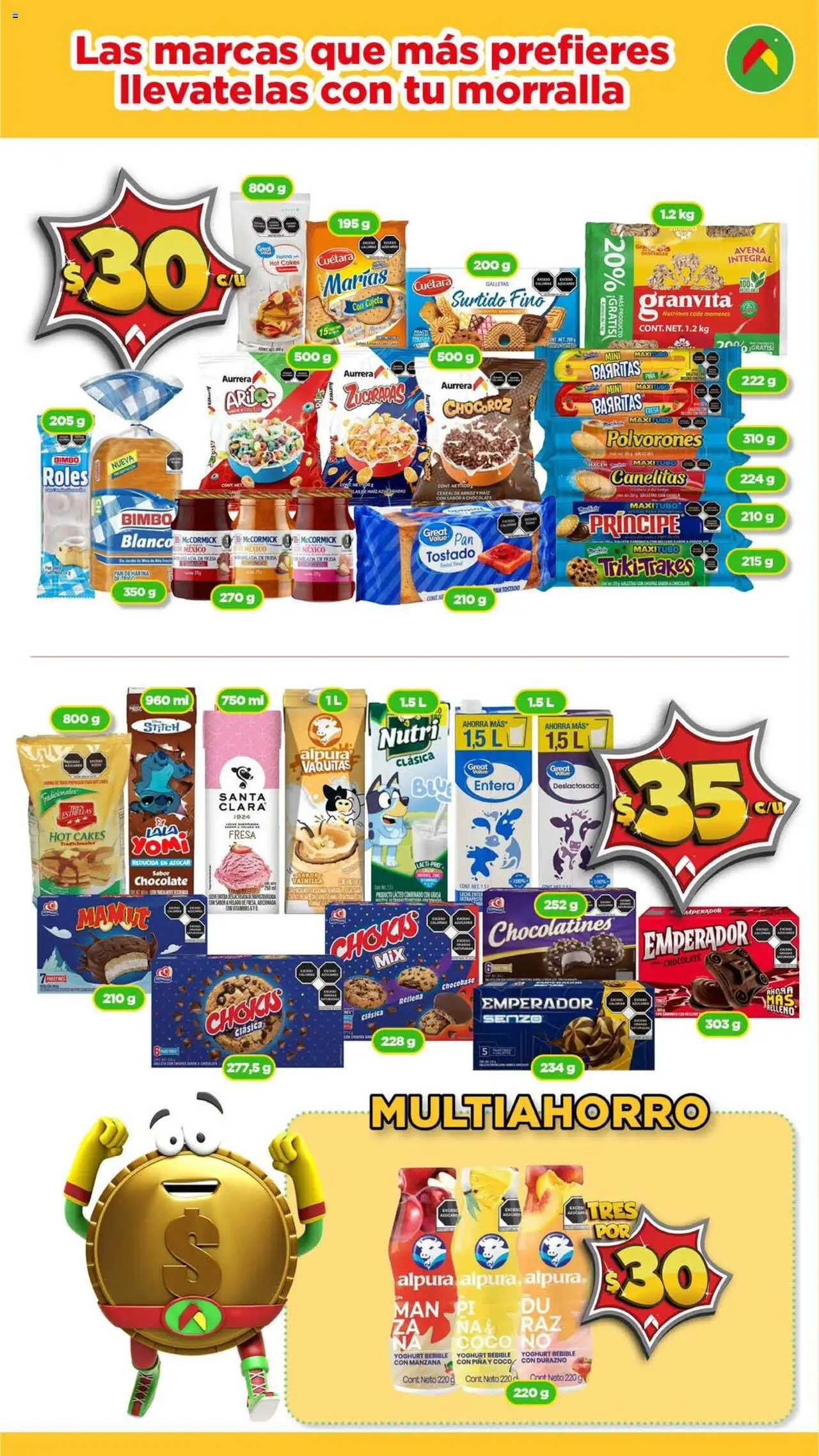 Nuevas ofertas de Bodega Aurrerá válidas en toda la República Mexicana desde el 17.09.2025. ¡Encuentra las mejores ofertas en Bodega Aurrerá - Folleto Morralla! | Página: 4 | Productos: Maíz, Pan, Chocolate, Helado