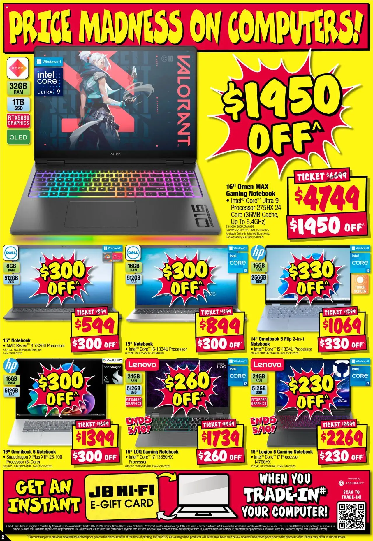 JB Hi-Fi catalogue - valid from 02.10.2025 | Page: 2 | Products: Device, Notebook, Computer, Screen