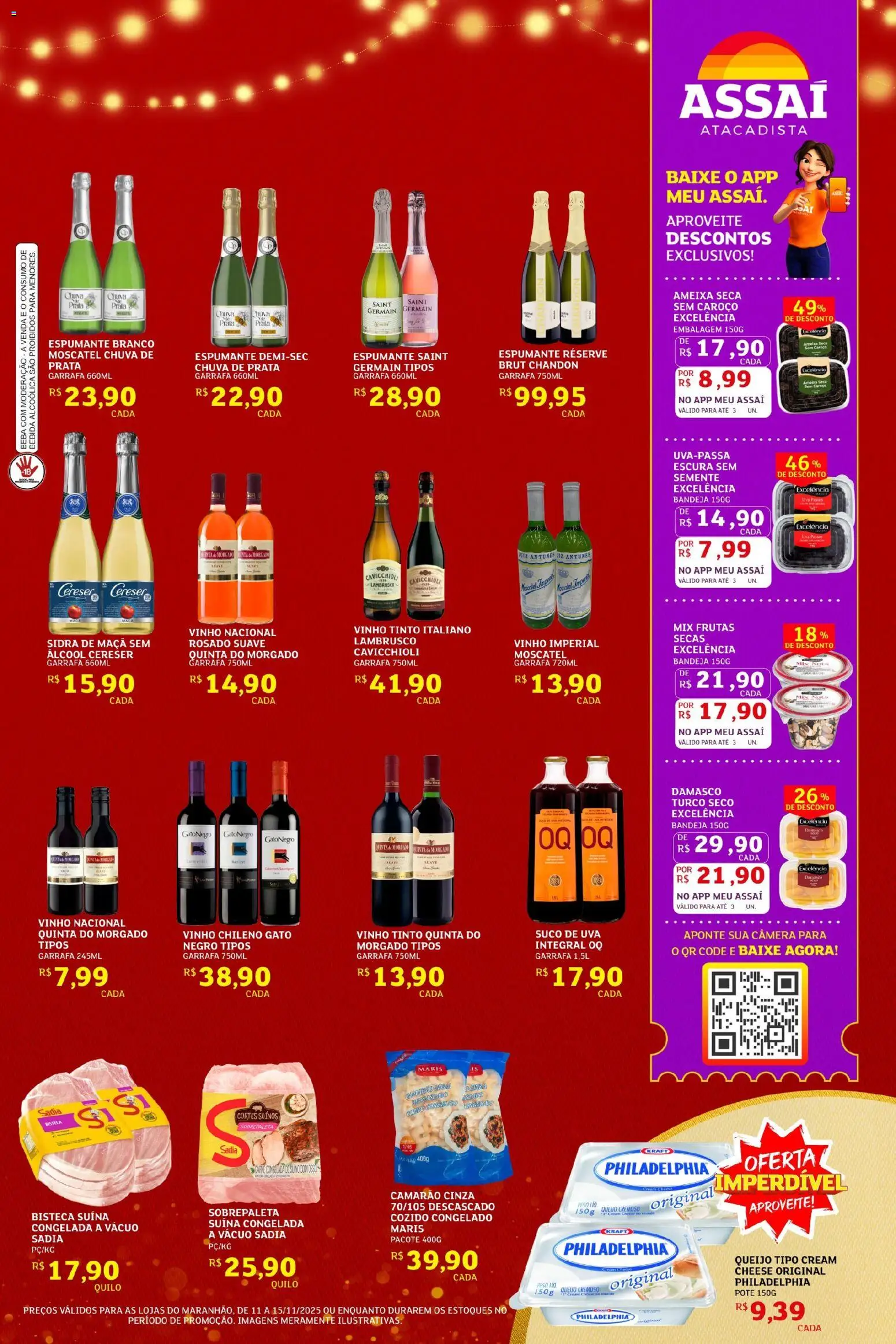 Assaí Atacadista Folheto - válido de 11.11.2025 | Página: 3 | Produtos: Espumante, Suco, Bebida, Bandeja
