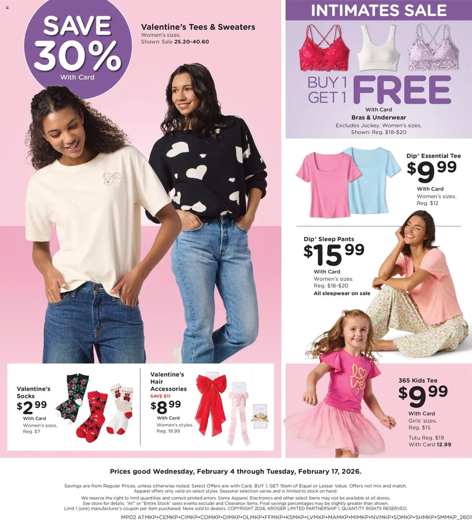 King Soopers Home & Apparel - valid from 04.02.2026 | Page: 2 | Products: Pants, Underwear, Socks