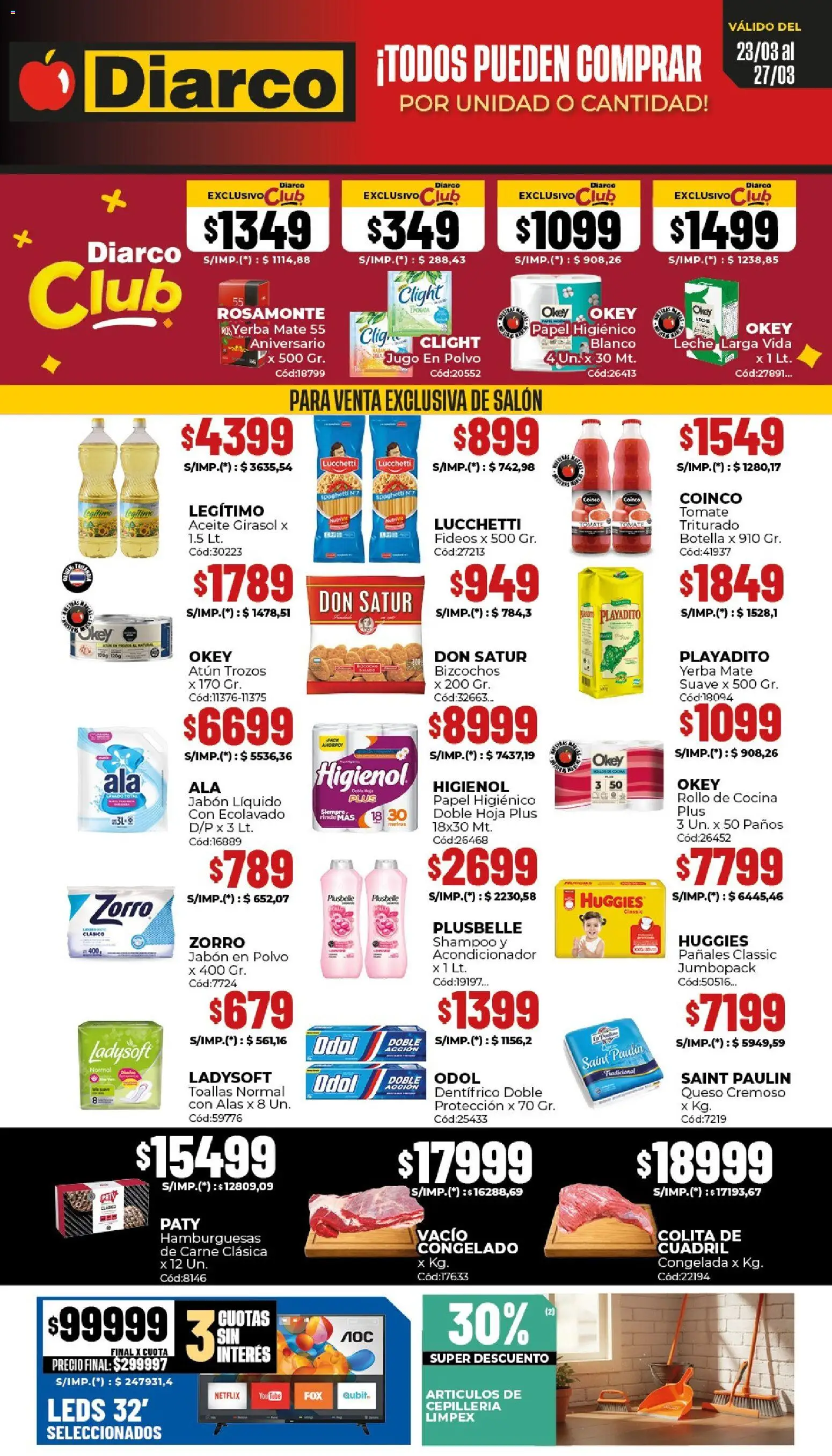 Diarco ofertas │ válido desde el 23.03.2026 | Página: 1 | Productos: Cocina, Polvo, Jabón, Jugo