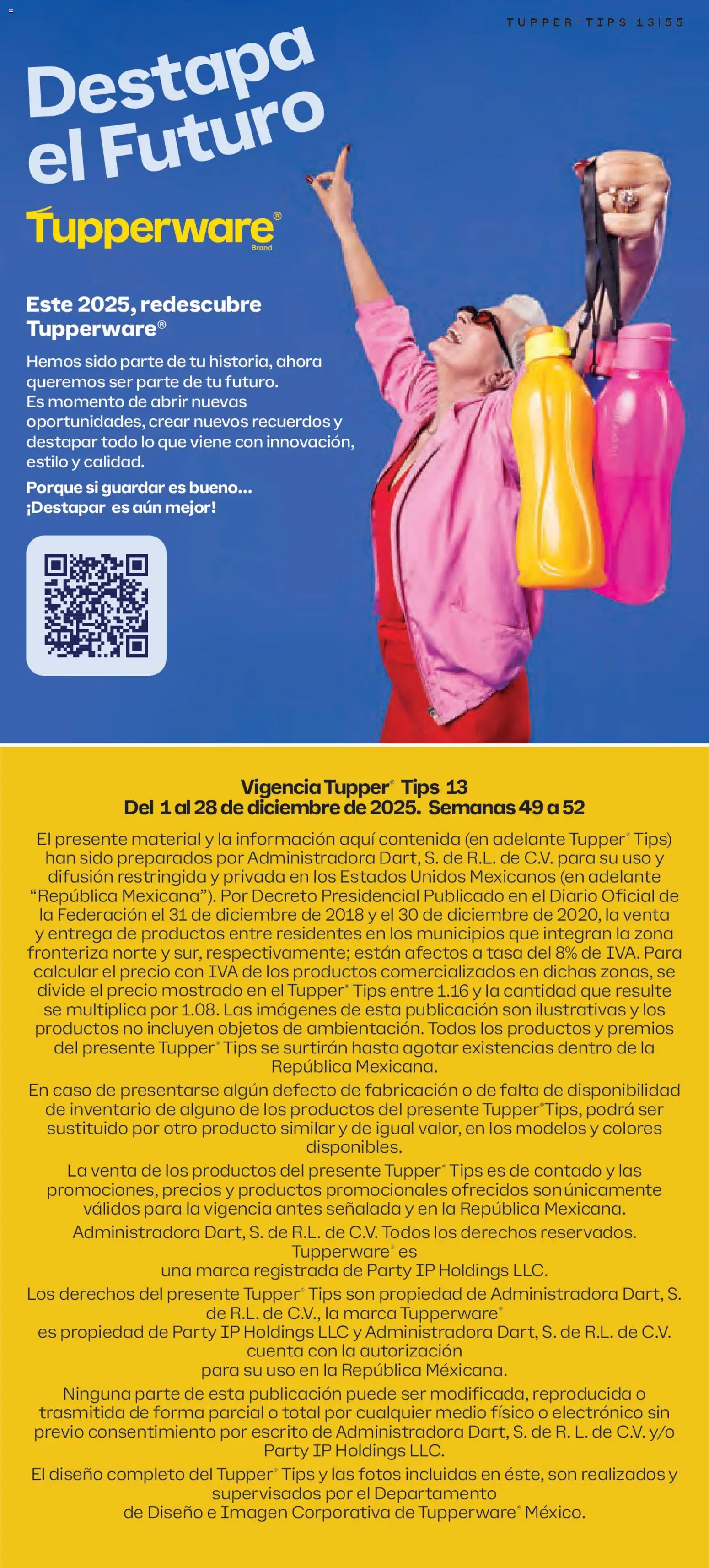 Nuevas ofertas de Tupperware válidas en toda la República Mexicana desde el 01.12.2025. ¡Encuentra las mejores ofertas en Tupperware catálogo! | Página: 55 | Productos: Tupper