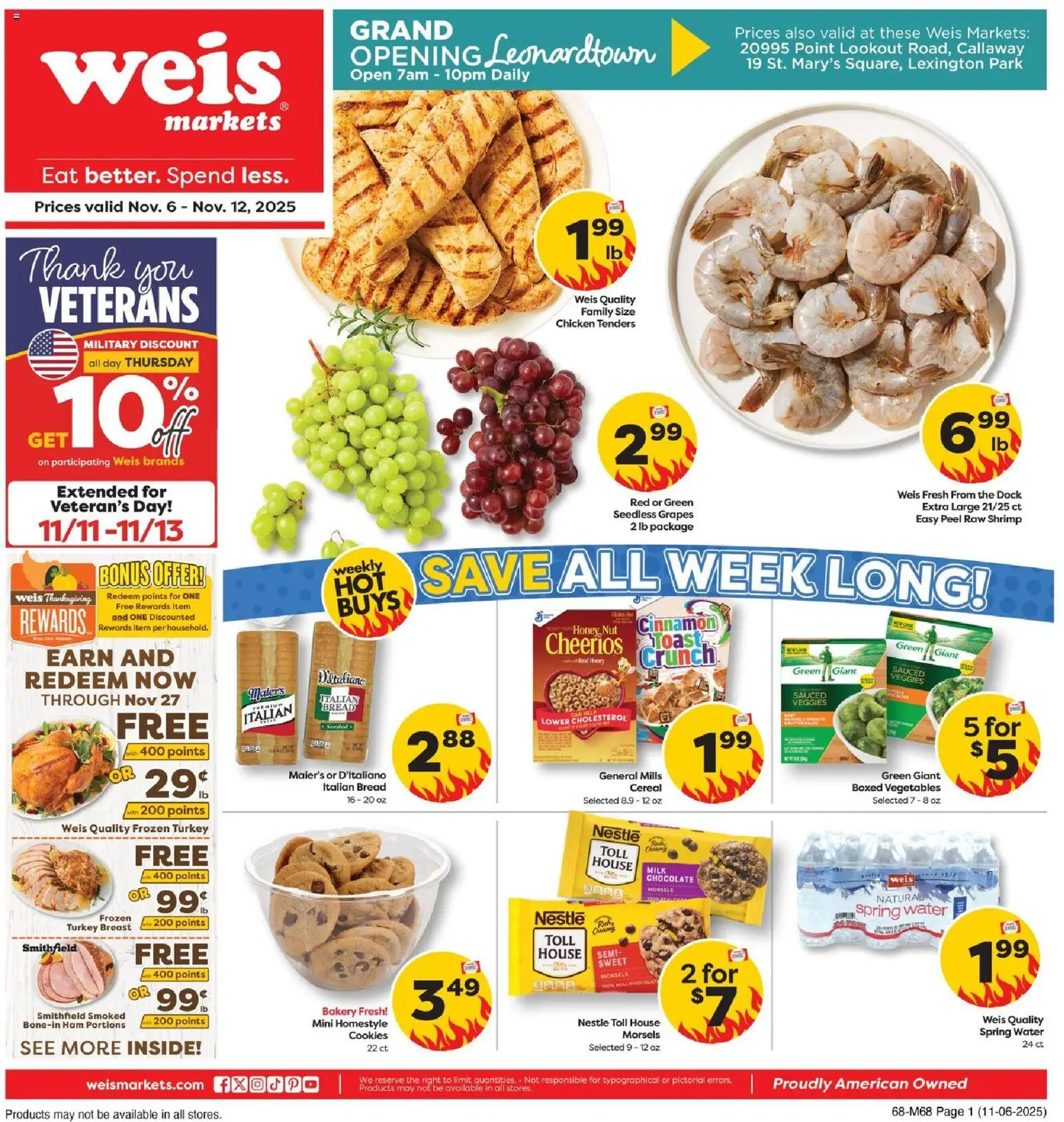 Weis Grand Opening - valid from 06.11.2025 | Page: 5 | Products: Bakery, Bread, Cookies, Vegetables