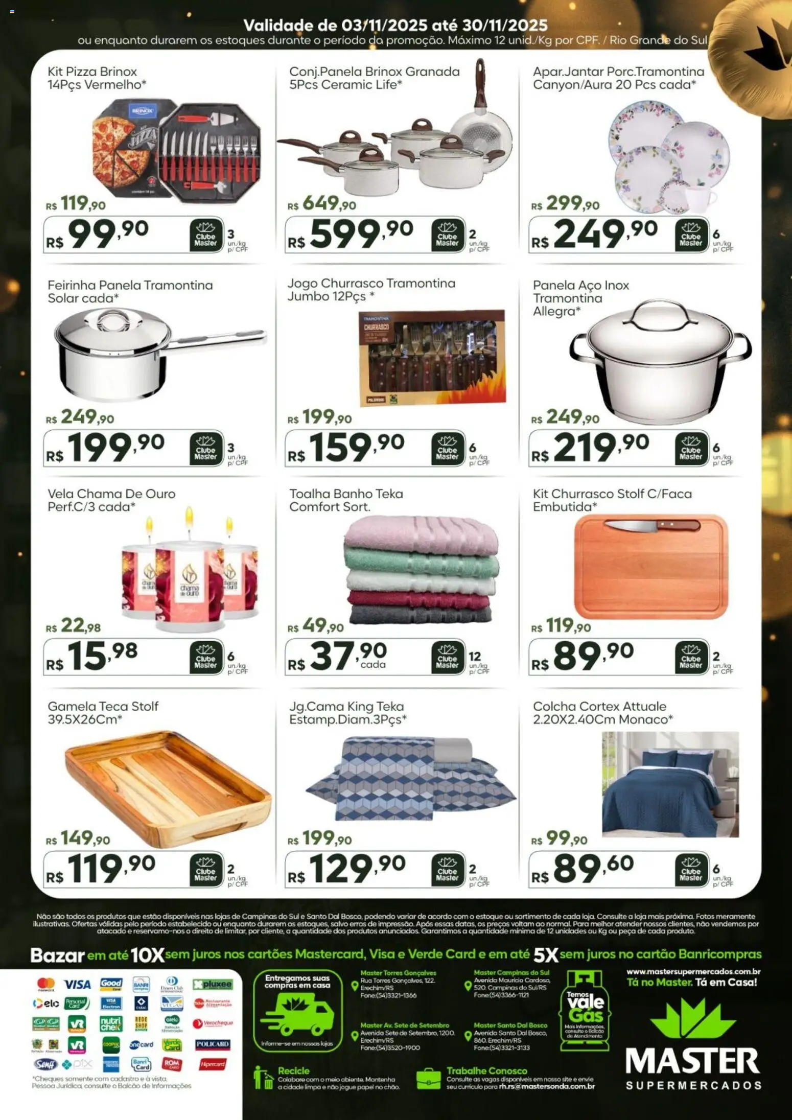 Master Folheto - válido de 03.11.2025 | Página: 12 | Produtos: Colcha, Panela, Pizza