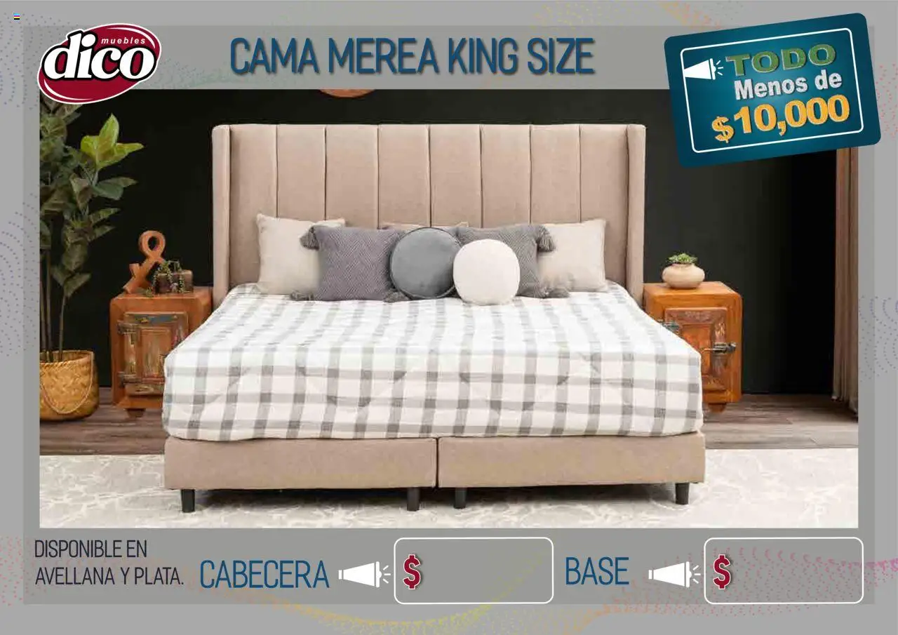 Nuevas ofertas de Muebles Dico válidas en toda la República Mexicana desde el 25.09.2025. ¡Encuentra las mejores ofertas en Muebles Dico - Catálogo TODO menos de 10000! | Página: 18 | Productos: Cabecera, Cama
