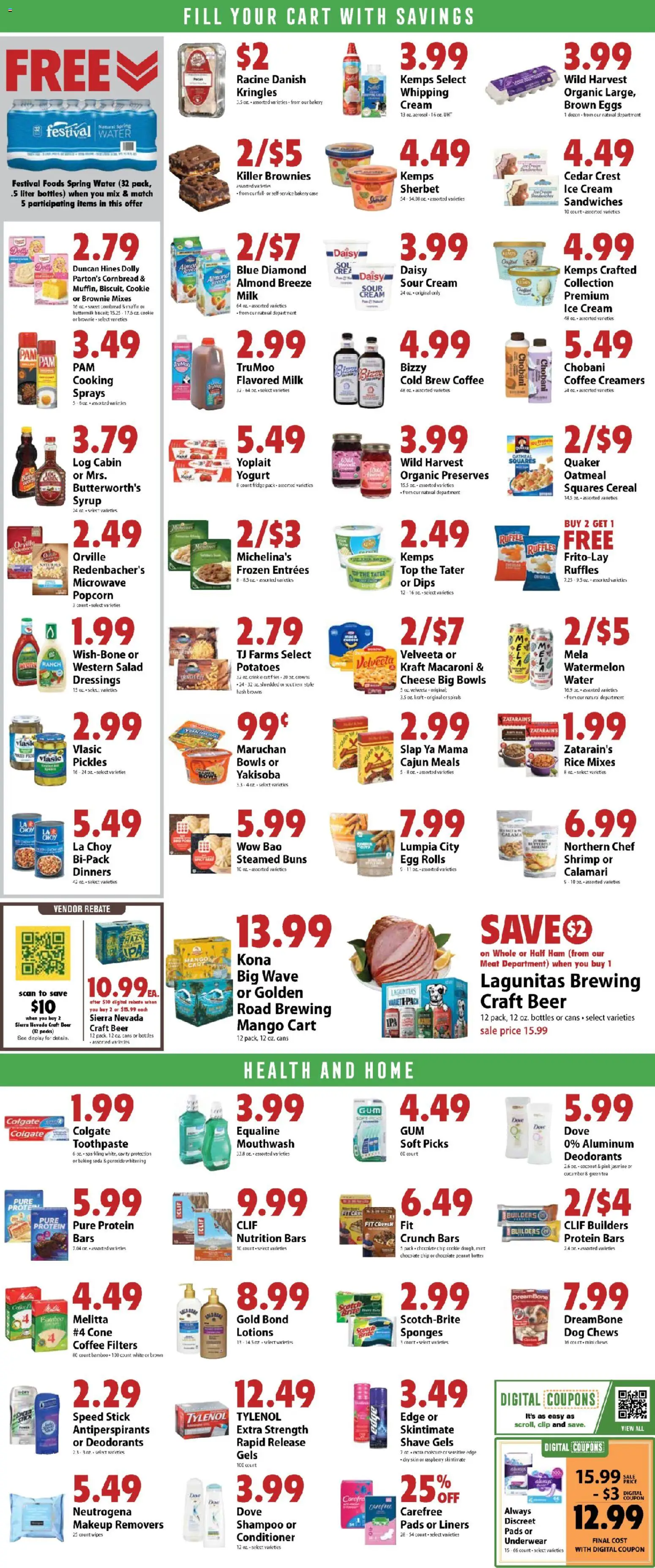 Festival Foods Weekly Ad - valid from 22.04.2026 | Page: 6 | Products: Milk, Microwave, Water, Watermelon