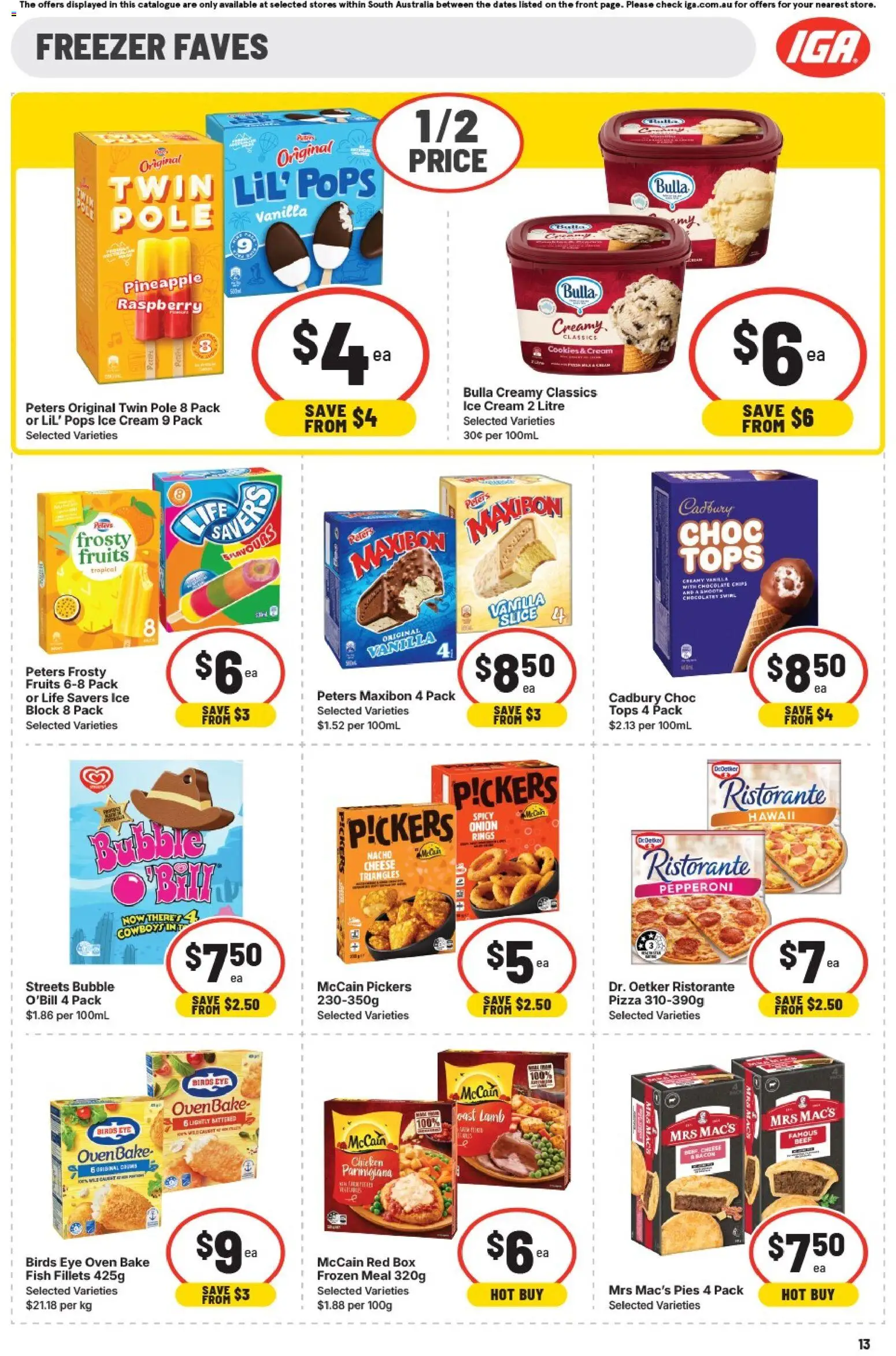IGA catalogue - valid from 07.01.2026 | Page: 13 | Products: Olive oil, Popcorn, Salmon, Peach