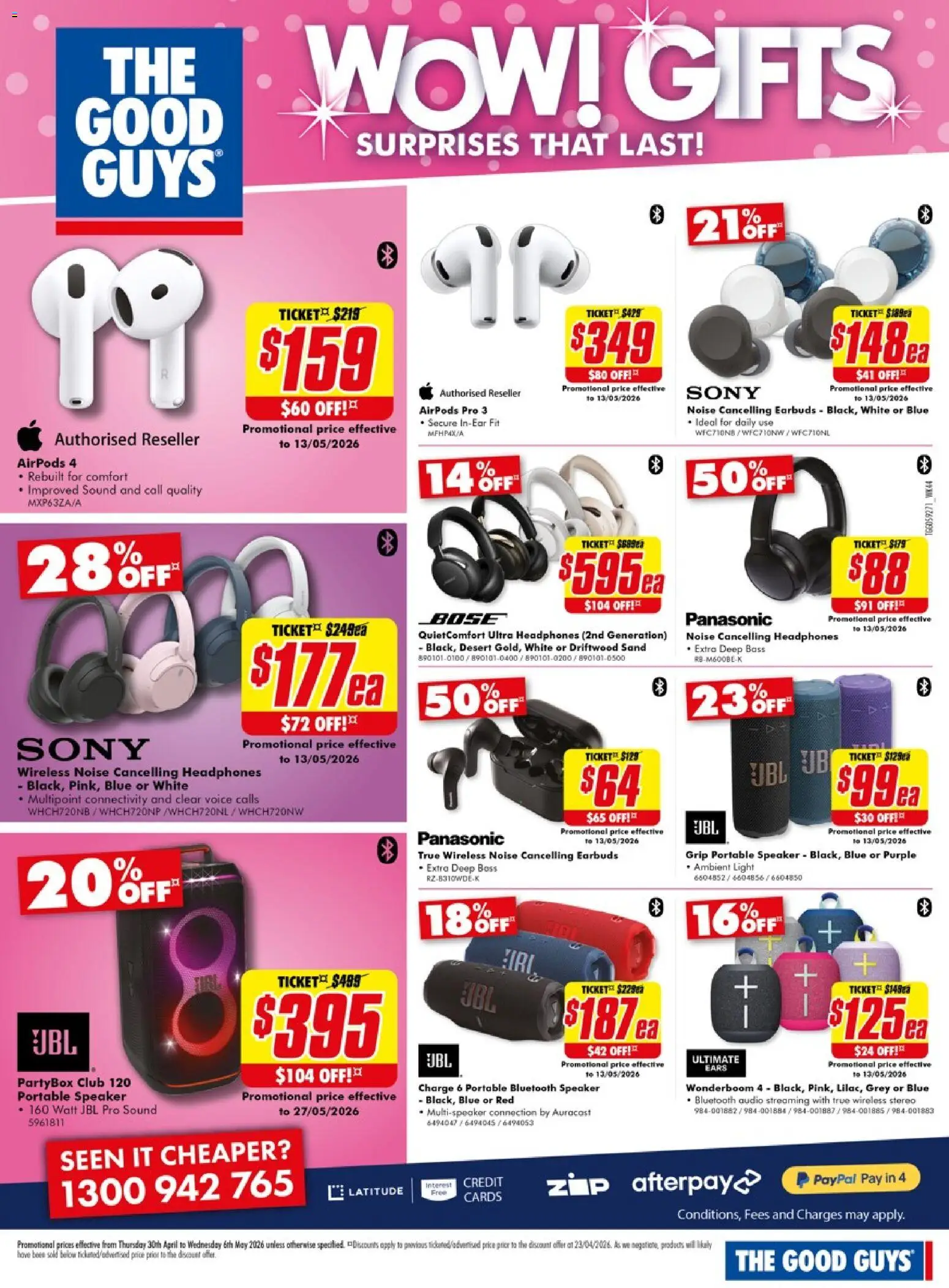 The Good Guys catalogue - valid from 29.04.2026 | Page: 11 | Products: Bluetooth speaker, Headphones, Portable, Stereo