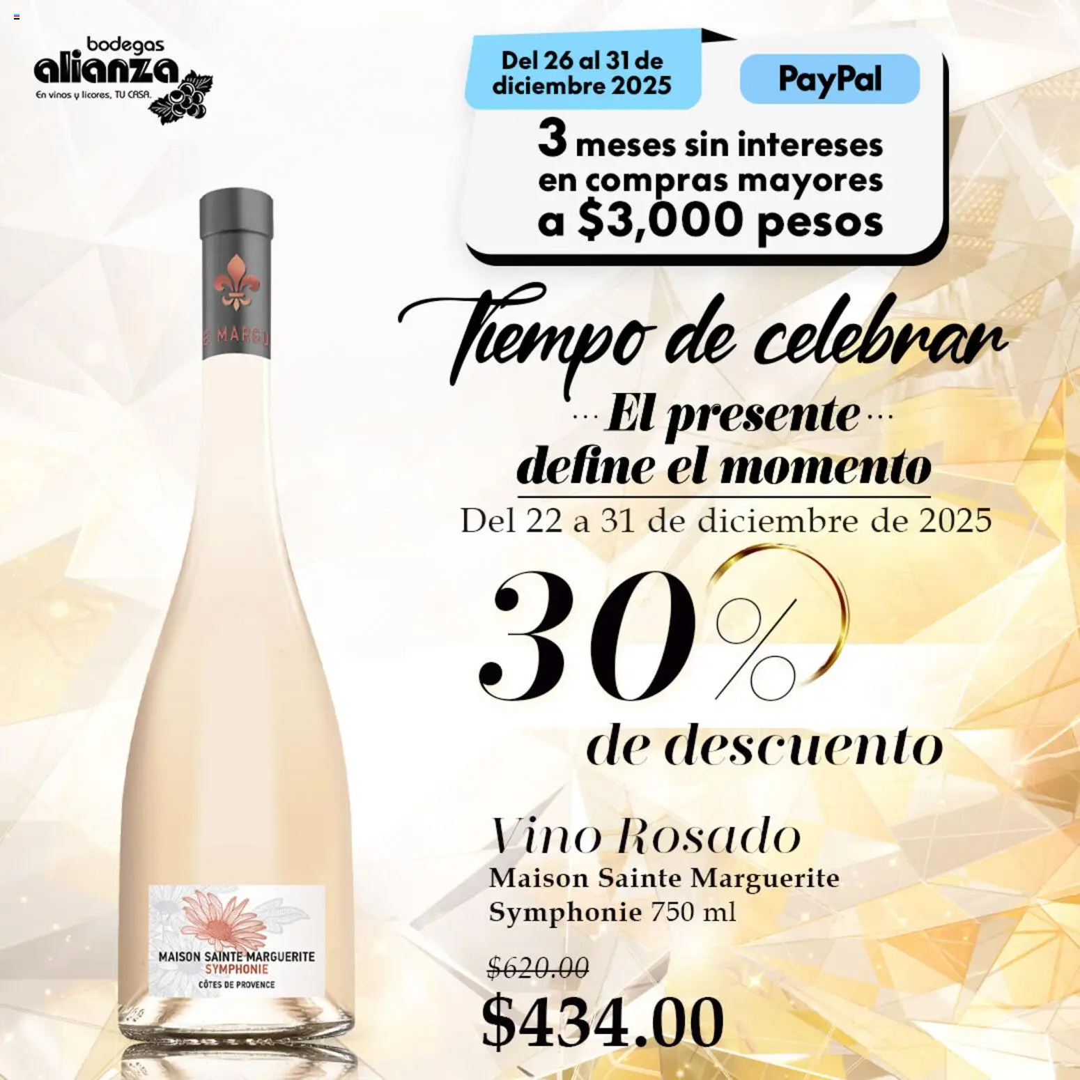 Nuevas ofertas de Bodegas Alianza válidas en toda la República Mexicana desde el 22.12.2025. ¡Encuentra las mejores ofertas en Bodegas Alianza catálogo El presente define el momento! | Página: 4 | Productos: Vino