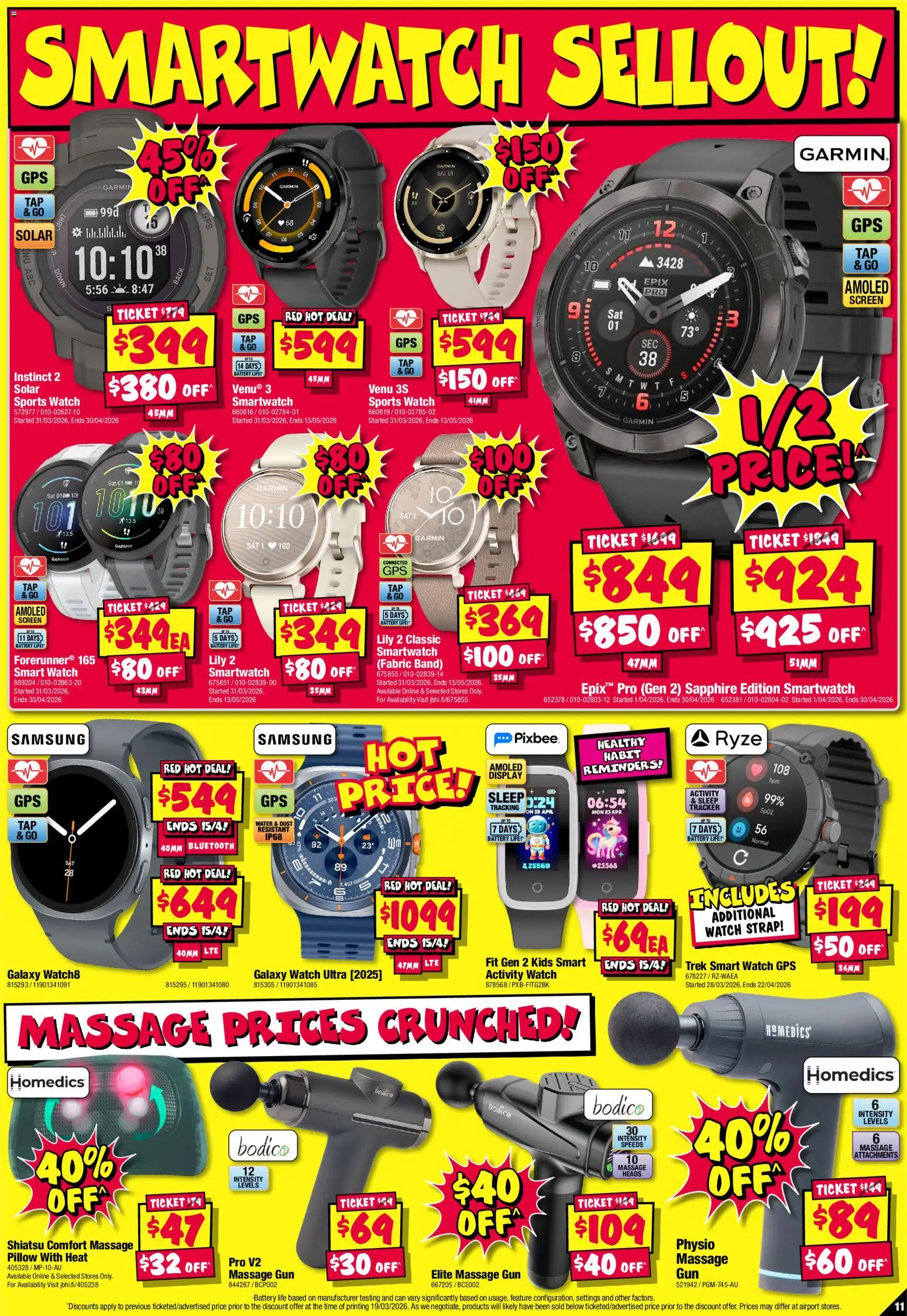 JB Hi-Fi catalogue - valid from 02.04.2026 | Page: 11 | Products: Water, Watch, Smartwatch, Pillow