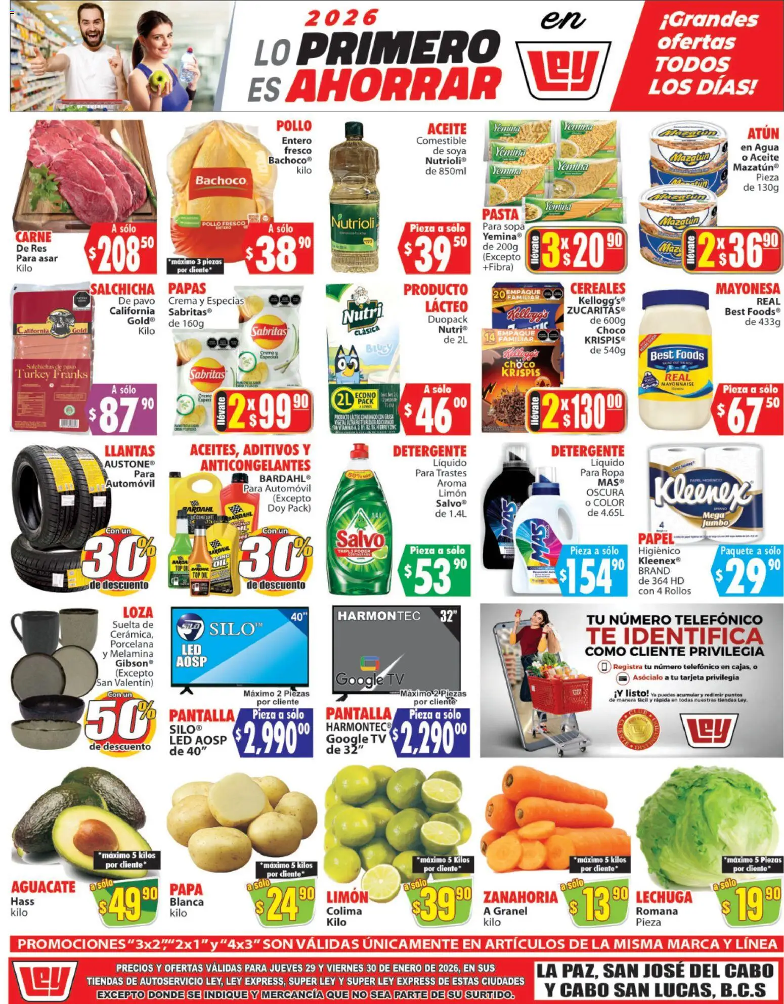 Nuevas ofertas de Casa Ley válidas en toda la República Mexicana desde el 29.01.2026. ¡Encuentra las mejores ofertas en Casa Ley folleto Autoservicio! | Página: 1 | Productos: Limón, Cereales, Ropa, Top