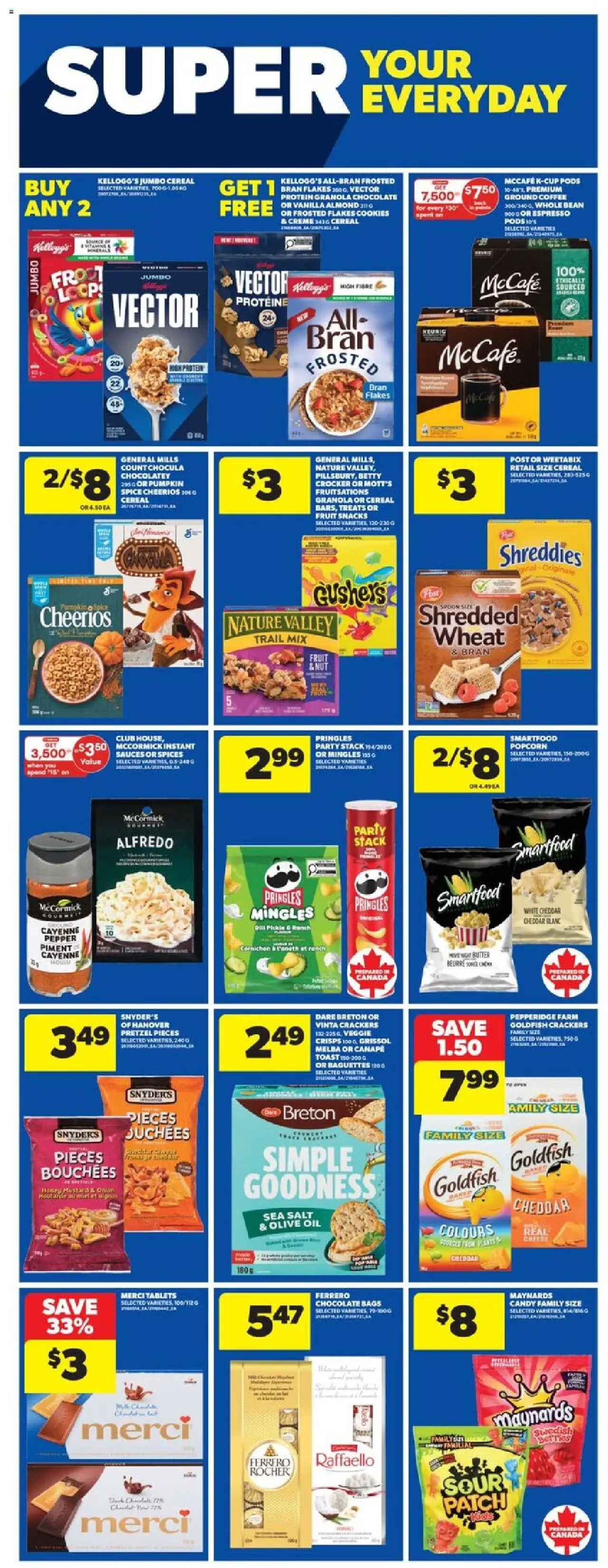Real Canadian Superstore flyer valid from 25.09.2025 | Page: 24 | Products: Cookies, Butter, Cheese, Coffee