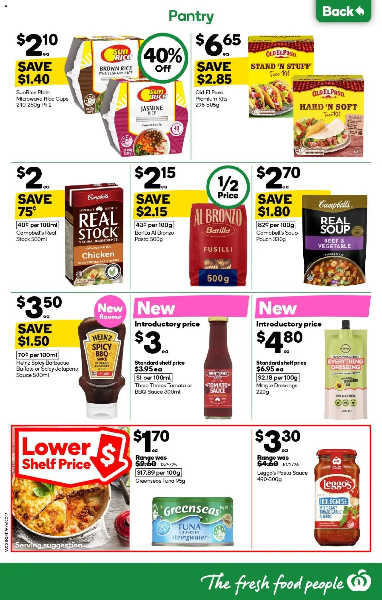 Woolworths catalogue - valid from 08.04.2026 | Page: 22 | Products: Shelf, Avocado, Sauce, Soup