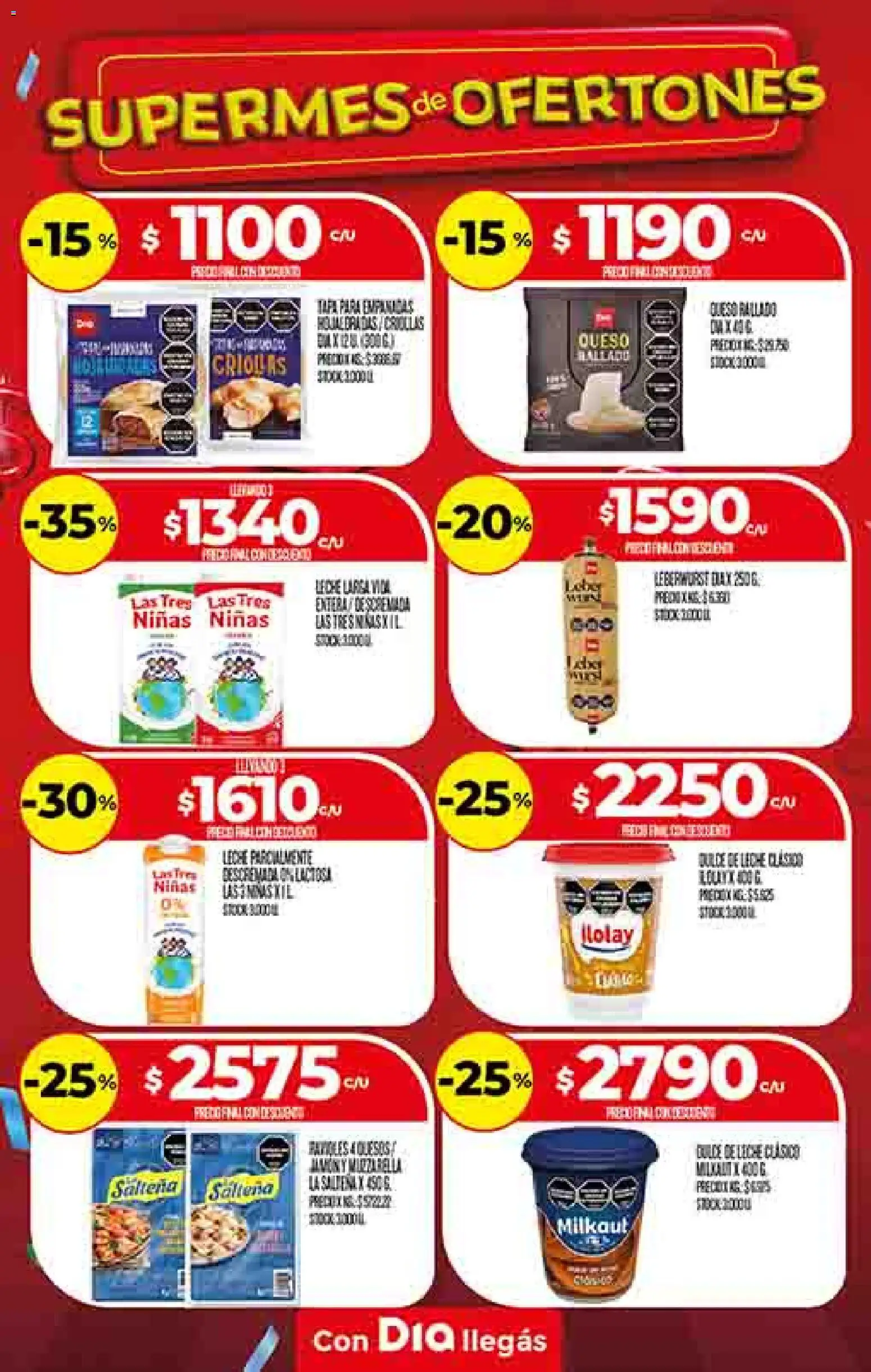 Supermercado DIA Ofertas │ válido desde el 22.10.2025 | Página: 10 | Productos: Dulce de leche, Leche, Queso