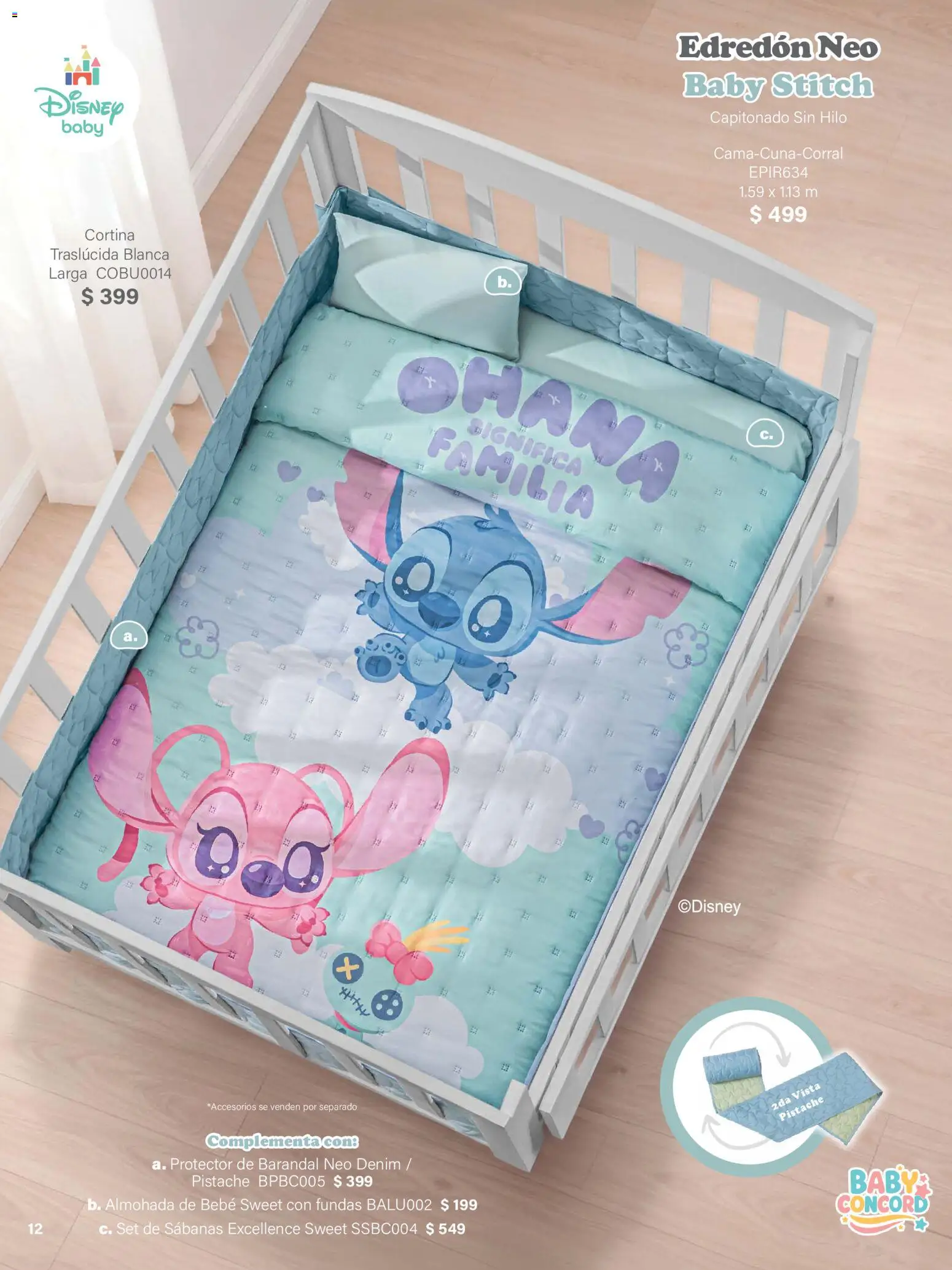 Nuevas ofertas de Colchas Concord válidas en toda la República Mexicana desde el 01.02.2026. ¡Encuentra las mejores ofertas en Colchas Concord catálogo Baby! | Página: 12 | Productos: Almohada, Sabanas