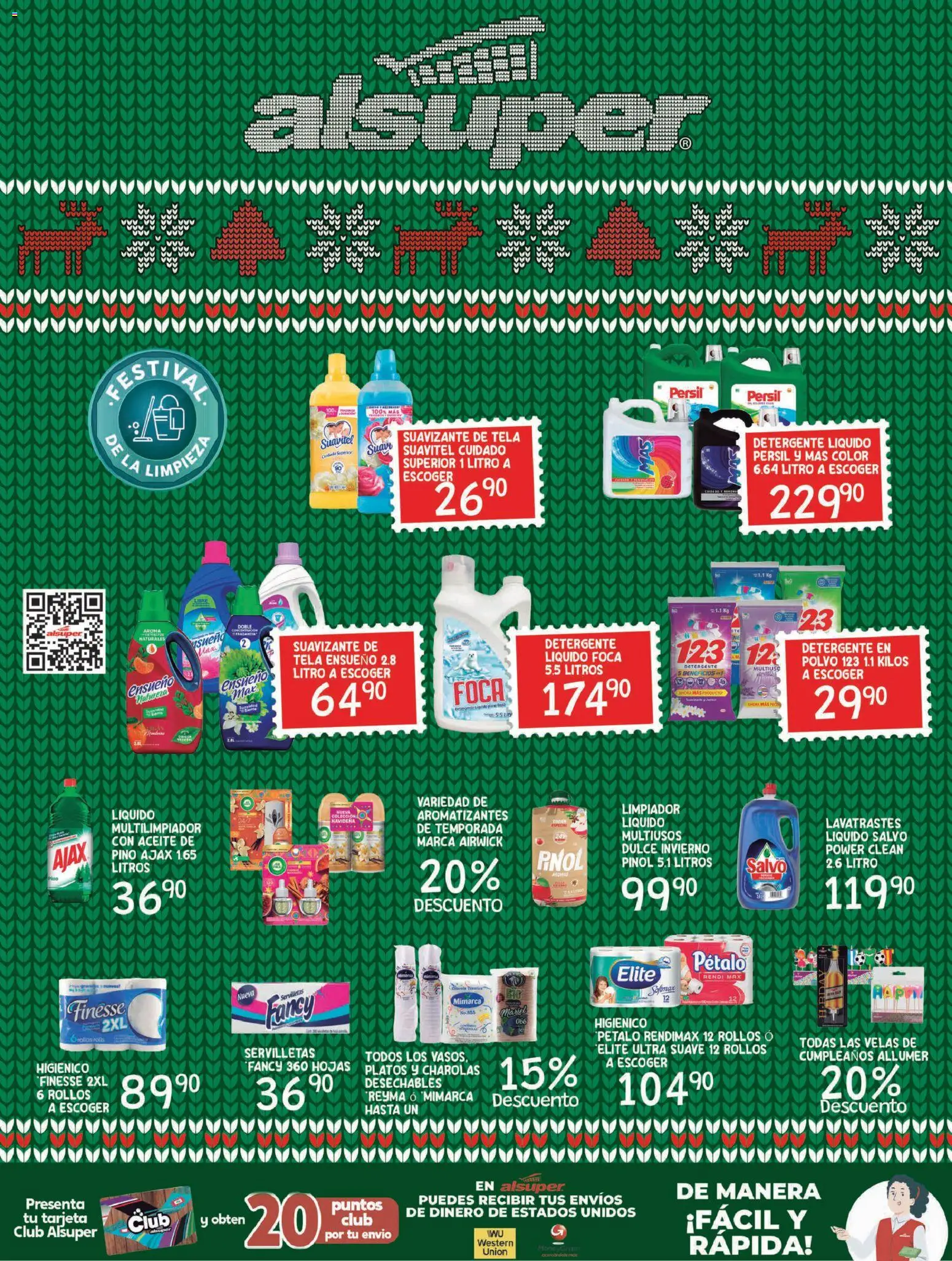 Nuevas ofertas de Alsuper válidas en toda la República Mexicana desde el 25.11.2025. ¡Encuentra las mejores ofertas en Alsuper folleto Saltillo! | Página: 8 | Productos: Suavizante, Limpiador, Polvo, Servilletas