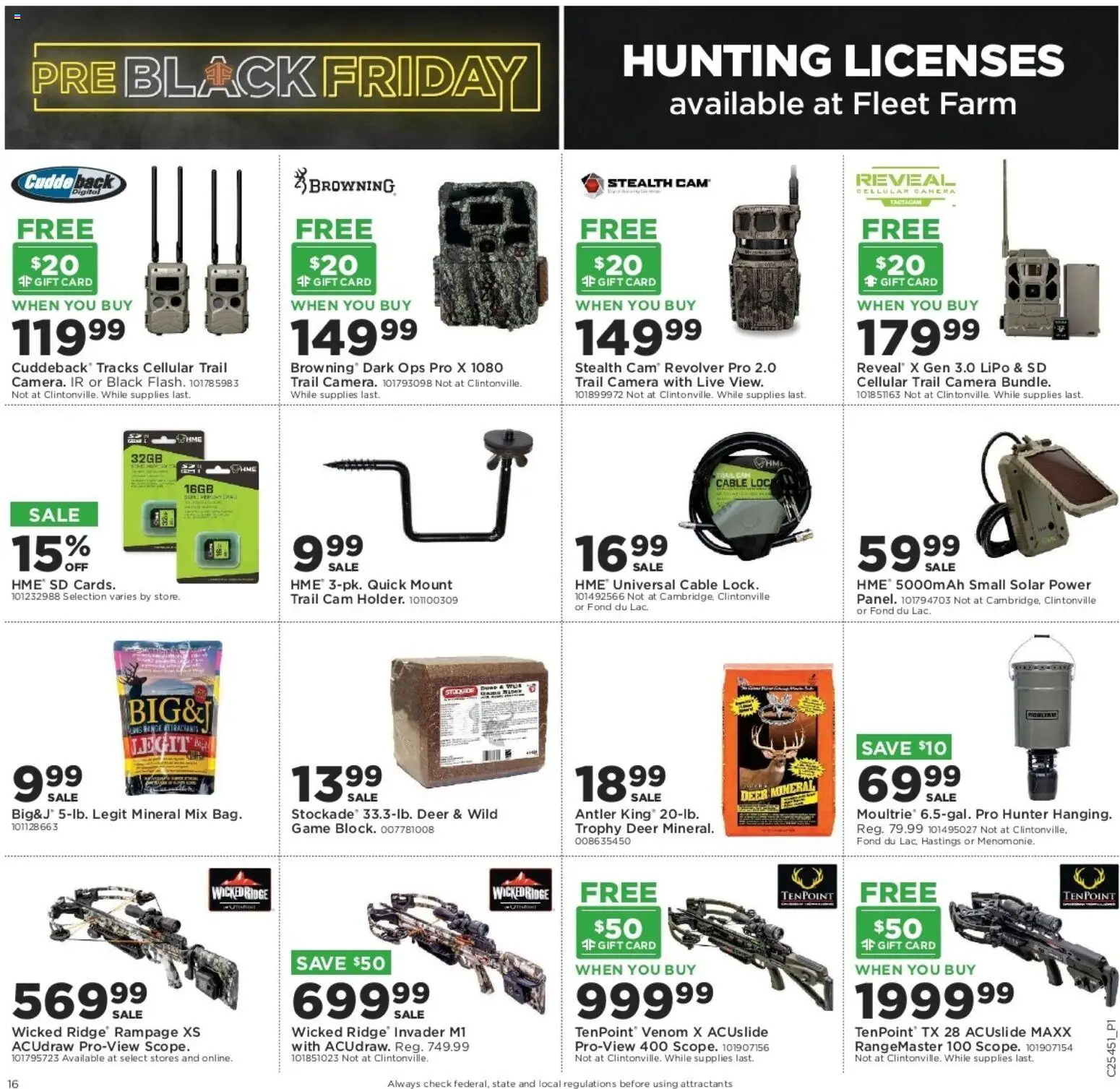 Mills Fleet Farm Weekly Ad - valid from 06.11.2025 | Page: 16 | Products: Camera, Cable, Game, Trail Camera