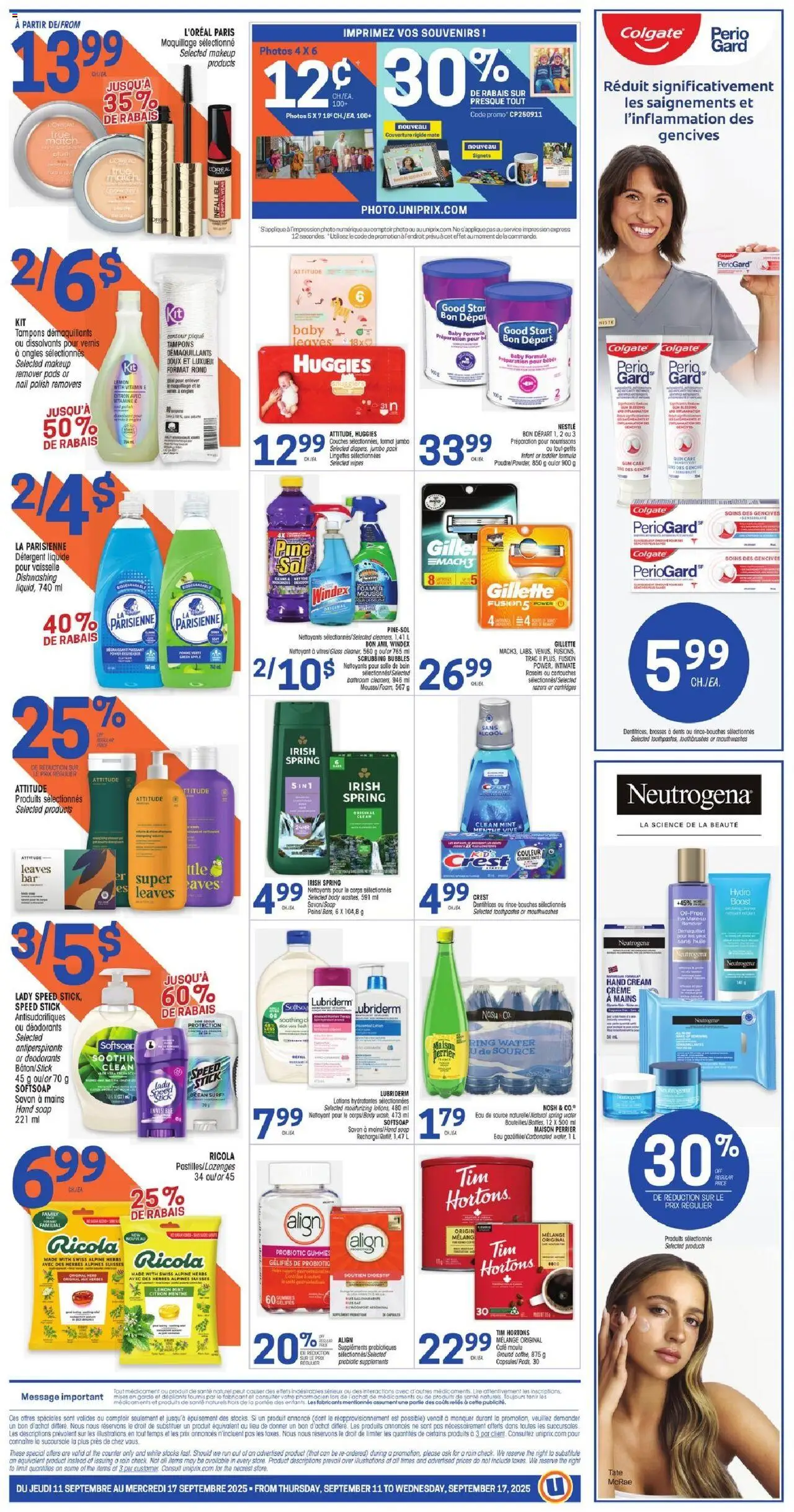 Uniprix flyer valid from 11.09.2025 | Page: 2 | Products: Fish, Cream, Hand cream, Detergent