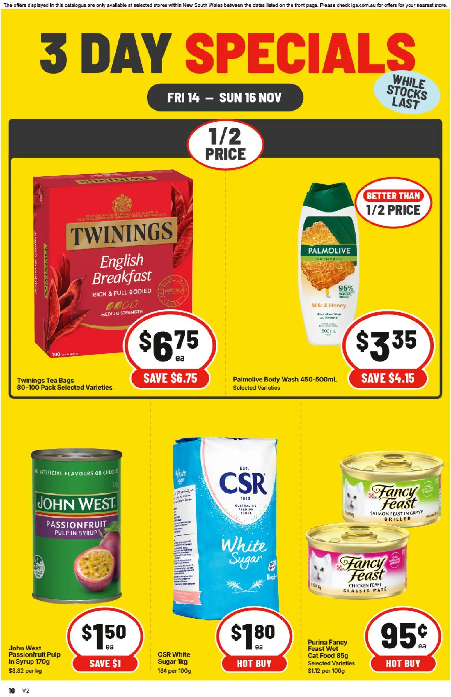 IGA catalogue - valid from 14.11.2025 | Page: 3 | Products: Honey, Chicken, Tea, Passionfruit