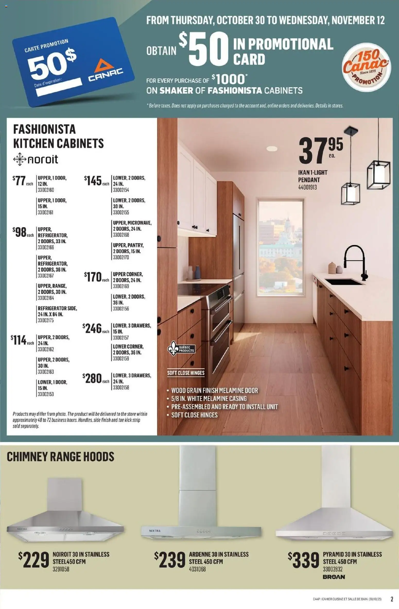 Canac flyer valid from 30.10.2025 | Page: 2 | Products: Refrigerator