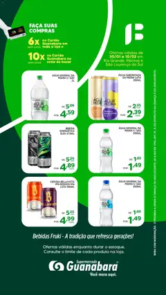 Supermercado Guanabara - Ofertas Bebidas - Pré-Visualização do folheto da loja Supermercado Guanabara, válido de 30.01.2026