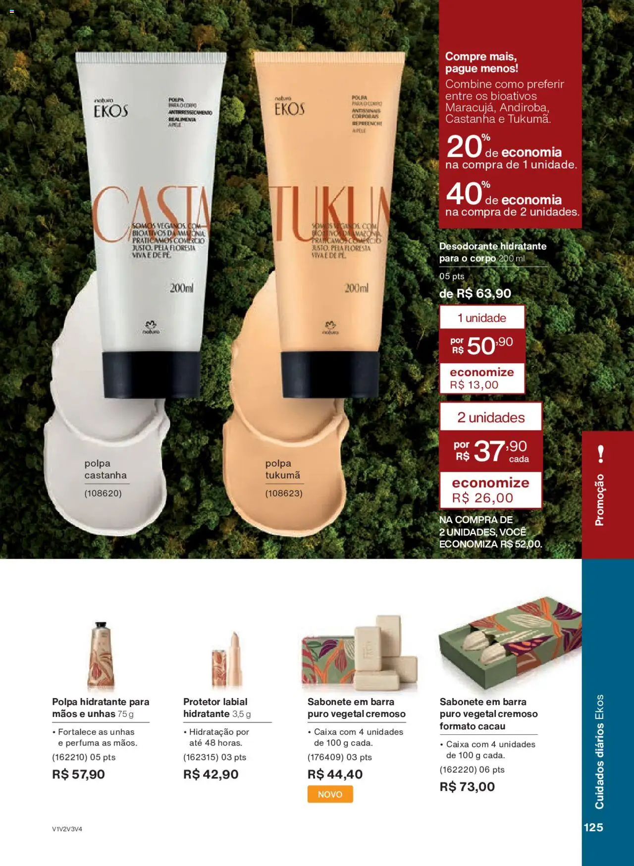 Natura Folheto - válido de 15.06.2025 | Página: 125 | Produtos: Desodorante, Caixa, Sabonete, Protetor labial