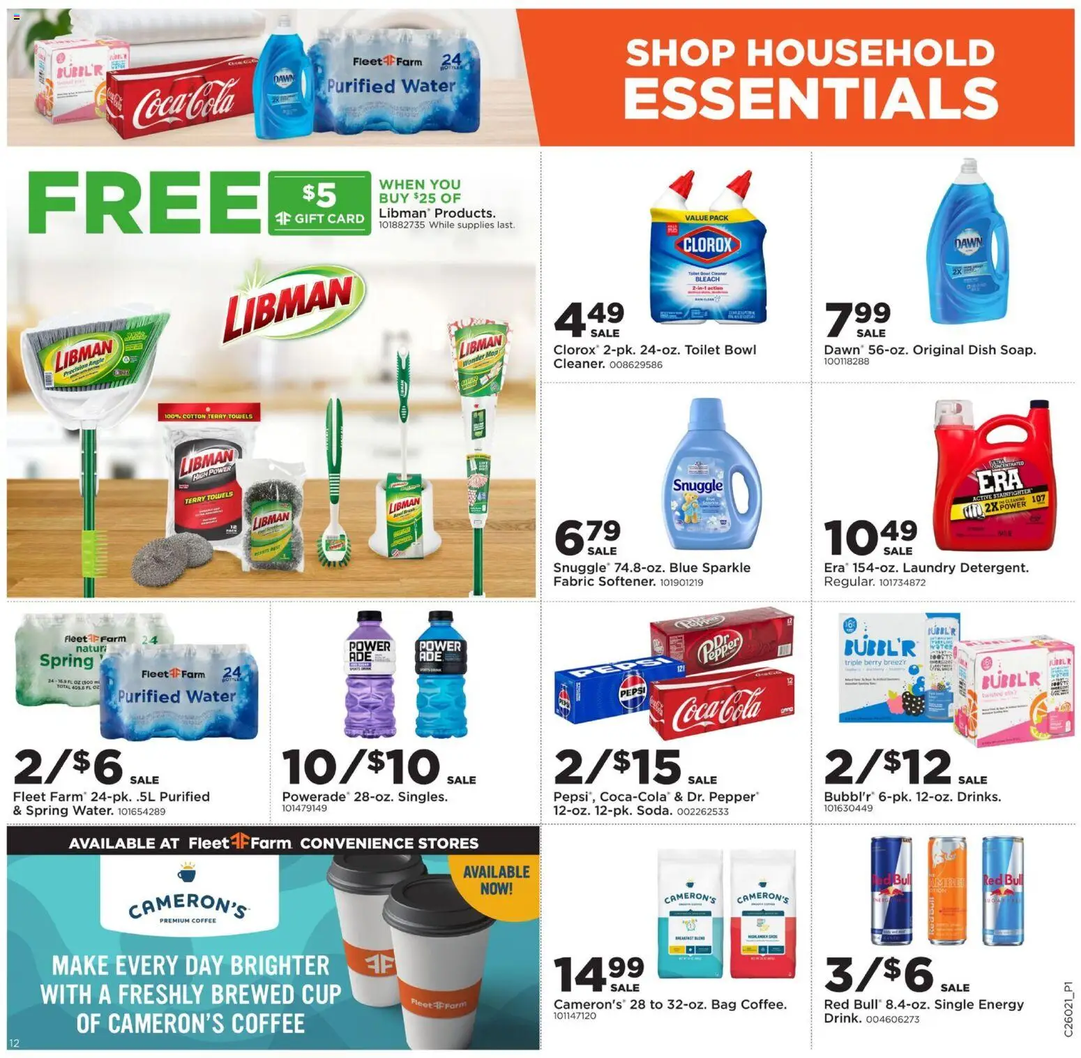 Mills Fleet Farm Weekly Ad - valid from 05.01.2026 | Page: 14 | Products: Coffee, Water, Pepper, Bag