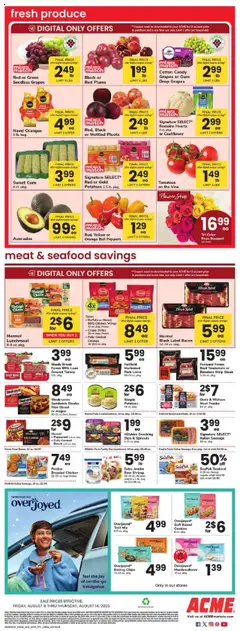 Acme Weekly Ad - NJ - valid from 08.08.2025 | Page: 3 | Products: Oranges, Tomatoes, Chips, Sausage