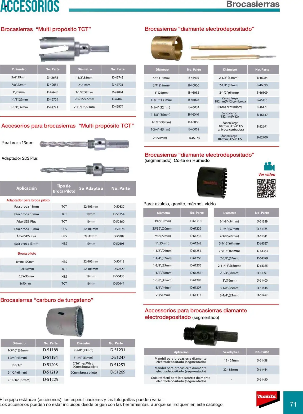 Nuevas ofertas de Makita válidas en toda la República Mexicana desde el 08.07.2024. ¡Encuentra las mejores ofertas en Makita catálogo Accesorios! | Página: 71 | Productos: Adaptador, Video