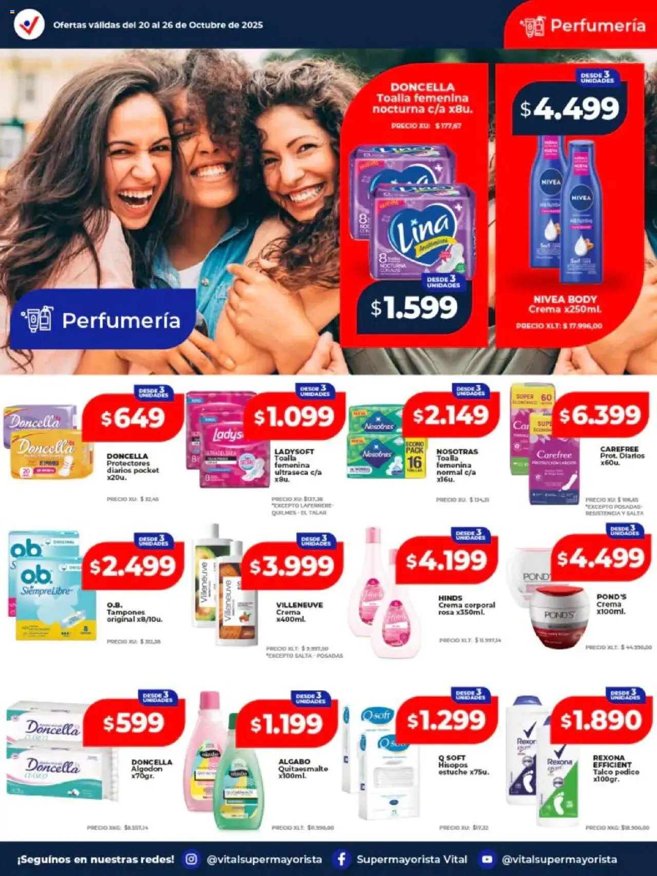 Vital - Ofertas - Santa Fe │ válido desde el 20.10.2025 | Página: 4 | Productos: Tampones, Body, Estuche, Crema