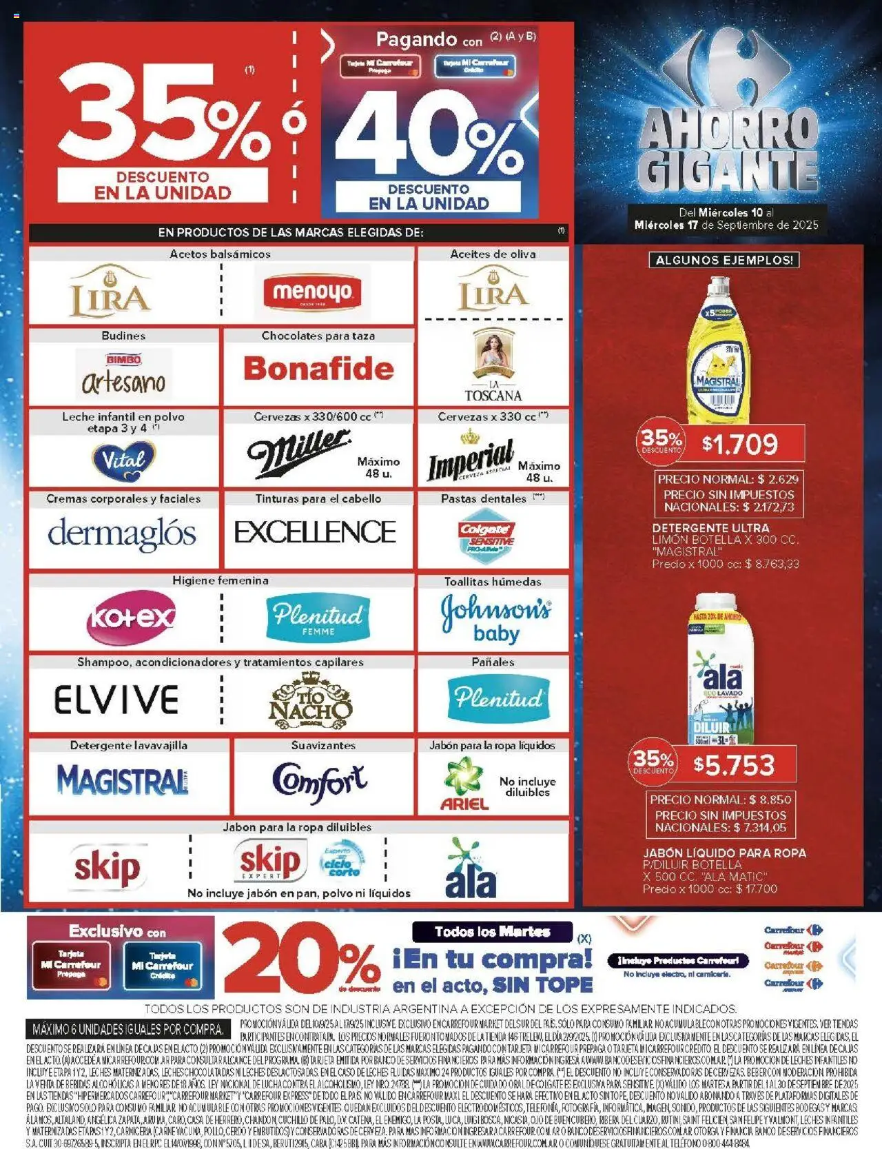 Carrefour ofertas - Comodoro │ válido desde el 10.09.2025 | Página: 38 | Productos: Teléfono, Jabón, Detergente, Pañales