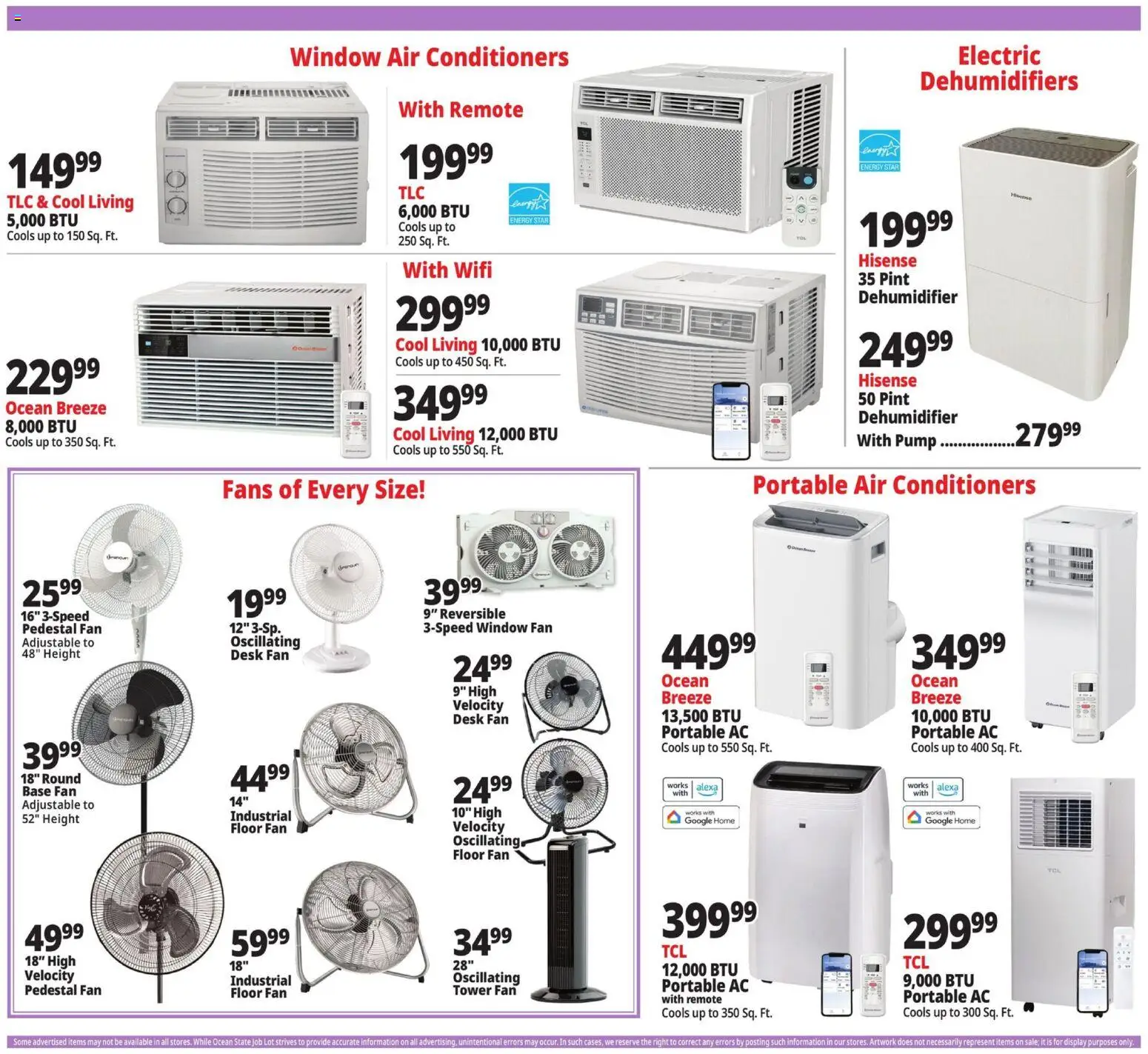 Ocean State Job Lot Weekly Ad - valid from 09.04.2026 | Page: 12 | Products: Pump, Desk, Dehumidifier, Fan