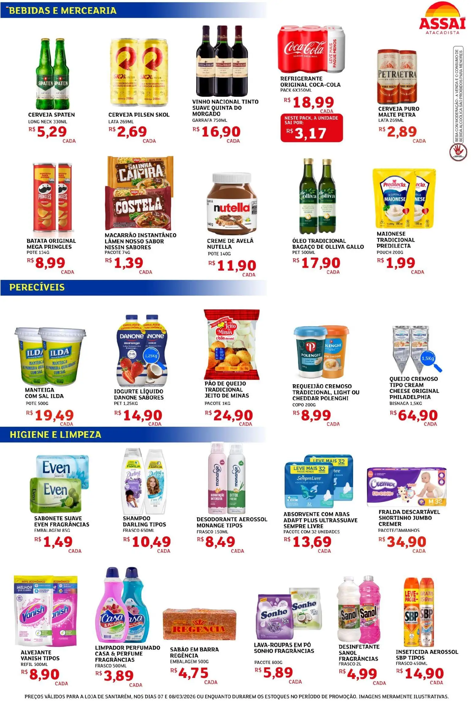 Assaí Atacadista Folheto - válido de 07.03.2026 | Página: 2 | Produtos: Coco, Alvejante, Cerveja, Creme